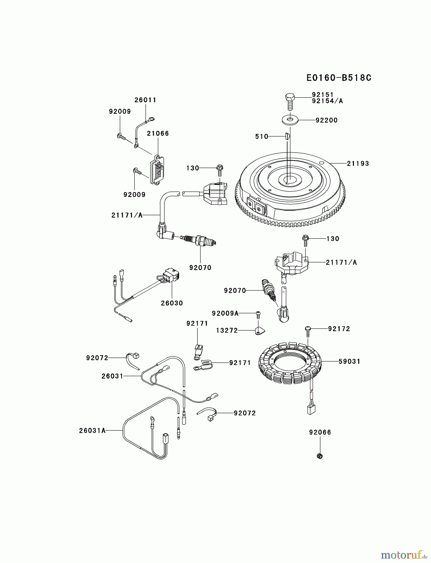  Kawasaki Motoren Motoren Vertikal FH641V - DS25 bis FS481V - BS13 FR691V-BS09 - Kawasaki FR691V 4-Stroke Engine ELECTRIC-EQUIPMENT