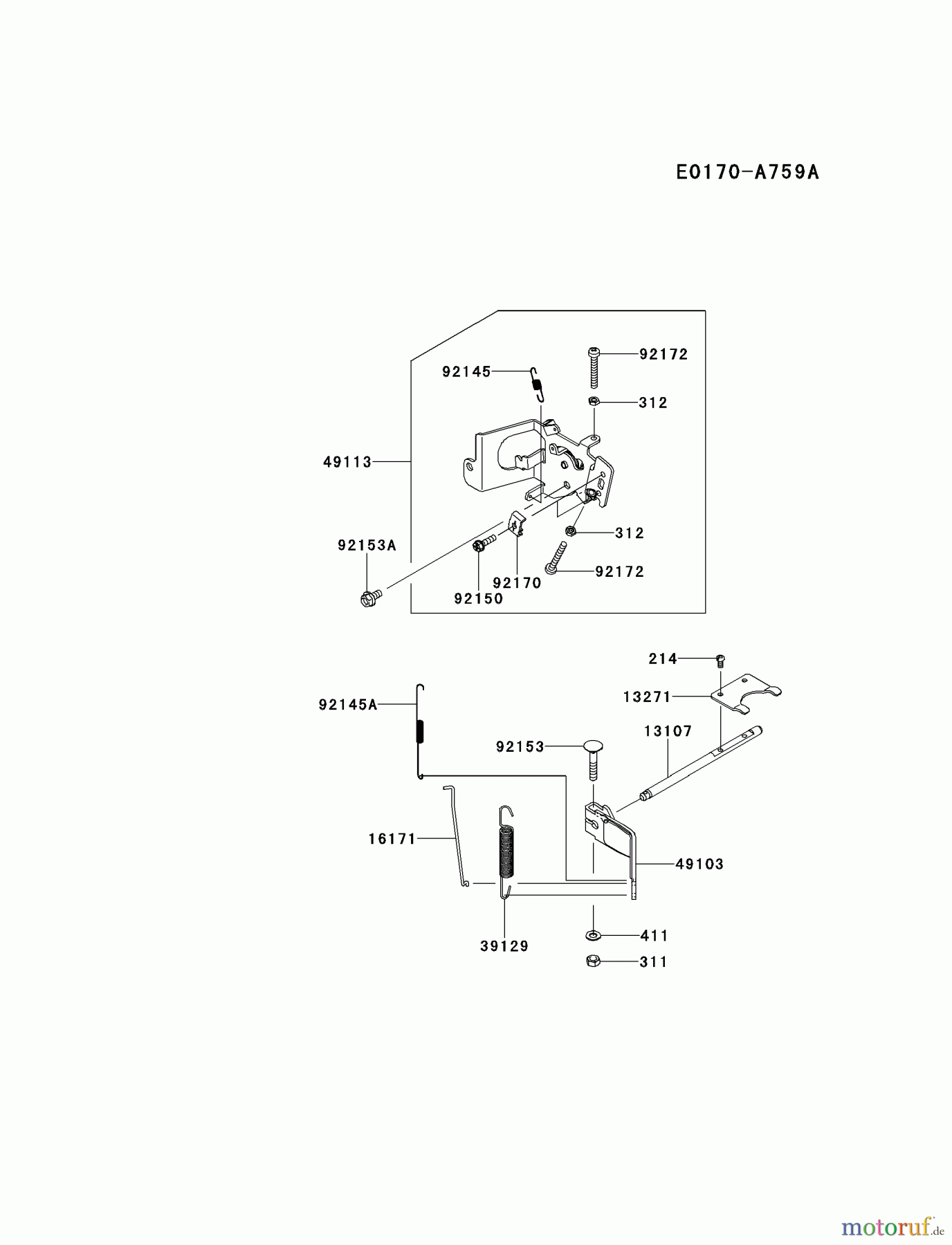  Kawasaki Motoren Motoren Vertikal FH641V - DS25 bis FS481V - BS13 FS481V-AS27 - Kawasaki FS481V 4-Stroke Engine CONTROL-EQUIPMENT