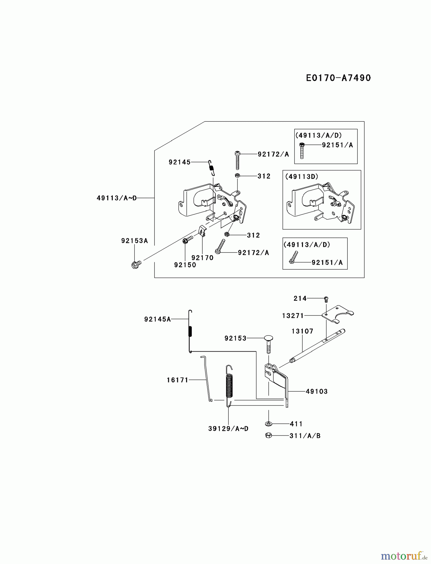  Kawasaki Motoren Motoren Vertikal FH641V - DS25 bis FS481V - BS13 FS481V-AS10 - Kawasaki FS481V 4-Stroke Engine CONTROL-EQUIPMENT