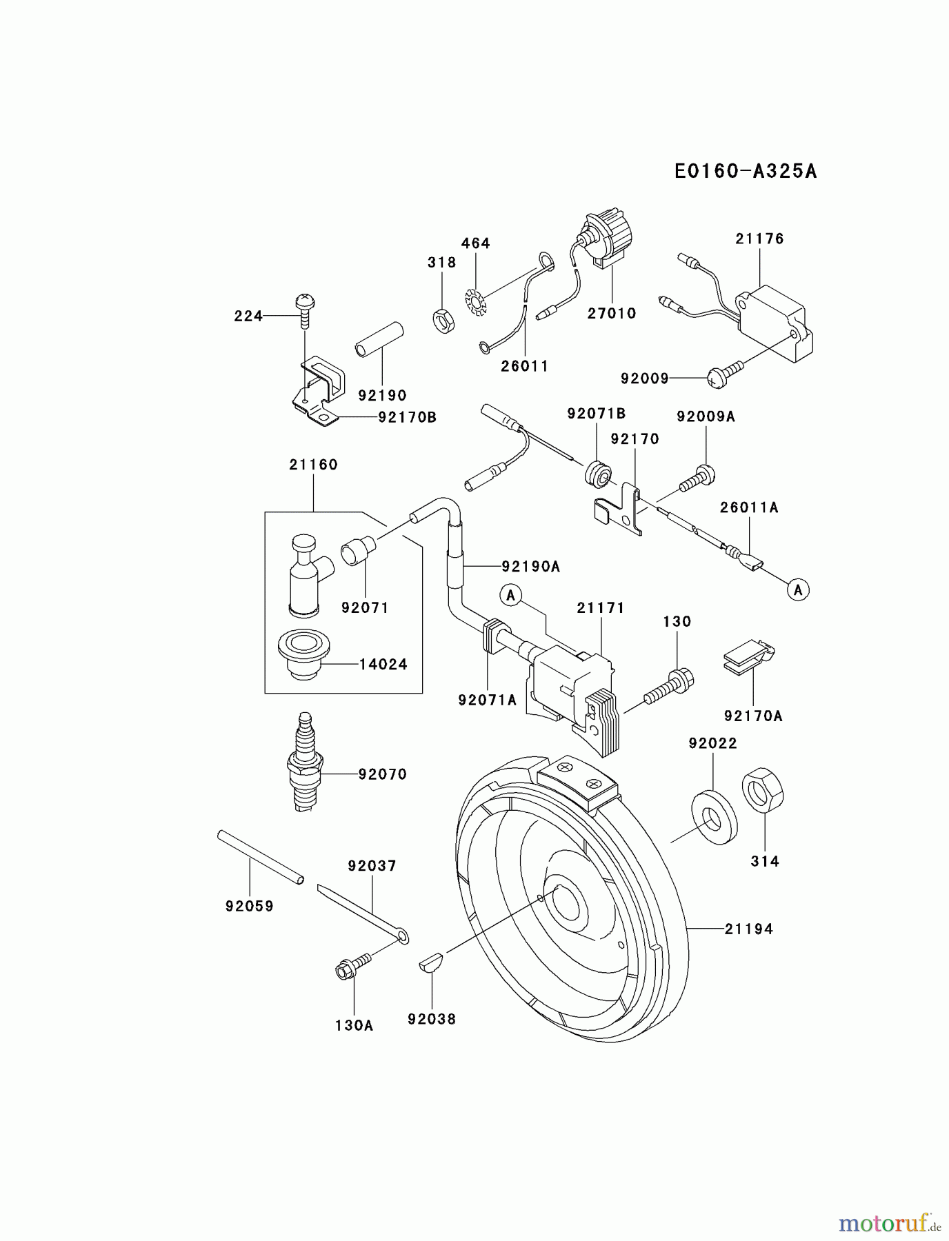  Kawasaki Motoren Motoren, Horizontal FE250D-AS06 - Kawasaki FE250D 4-Stroke Engine ELECTRIC-EQUIPMENT