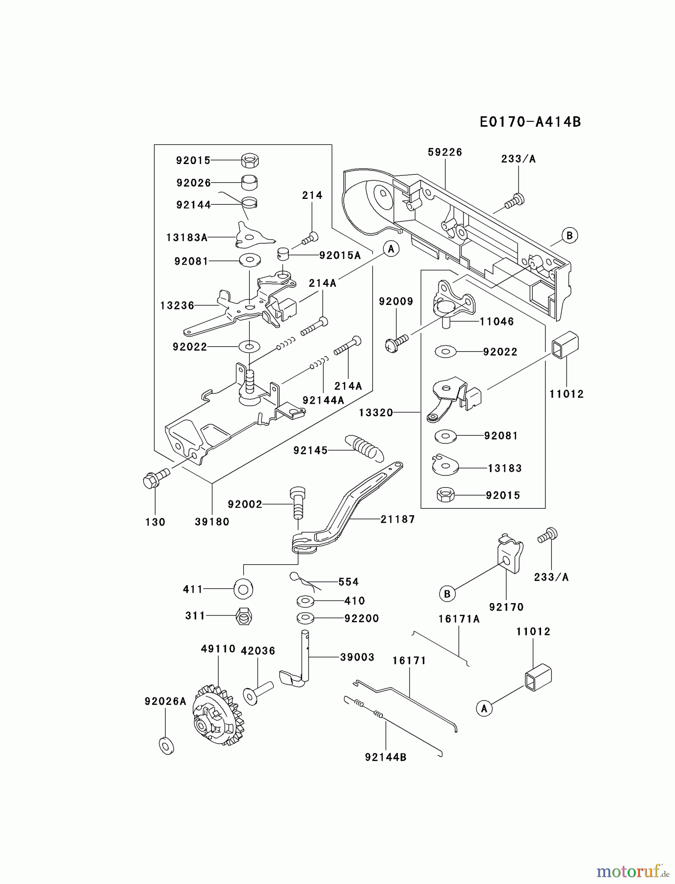  Kawasaki Motoren Motoren, Horizontal FE400D-AS00 - Kawasaki FE400D 4-Stroke Engine CONTROL-EQUIPMENT