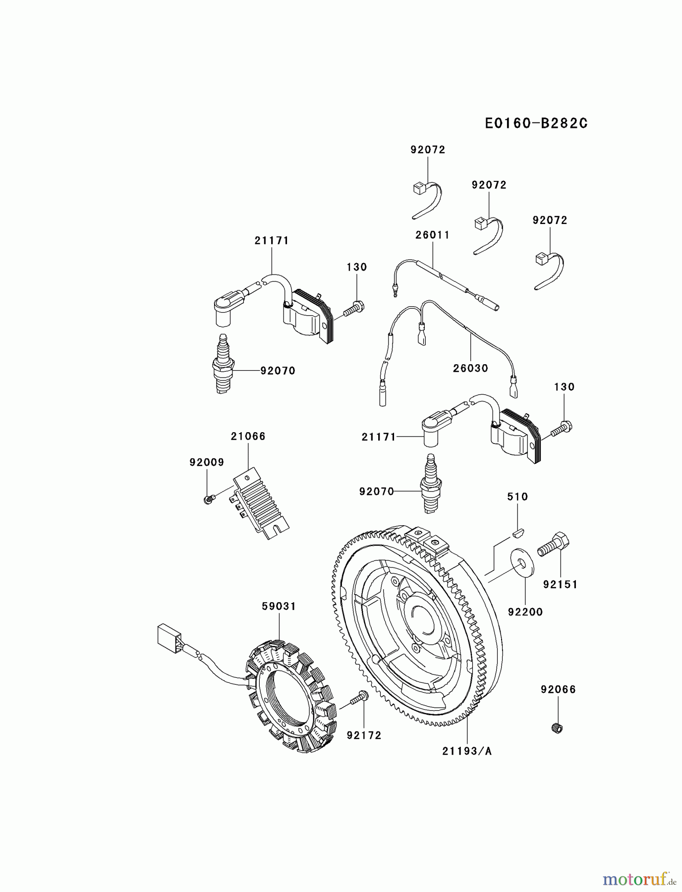  Kawasaki Motoren Motoren, Horizontal FH641D-DS01 - Kawasaki FH641D 4-Stroke Engine ELECTRIC-EQUIPMENT