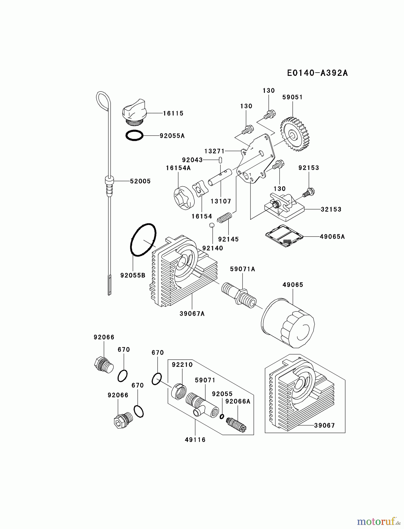  Kawasaki Motoren Motoren, Horizontal FH721D-AS07 - Kawasaki FH721D 4-Stroke Engine LUBRICATION-EQUIPMENT