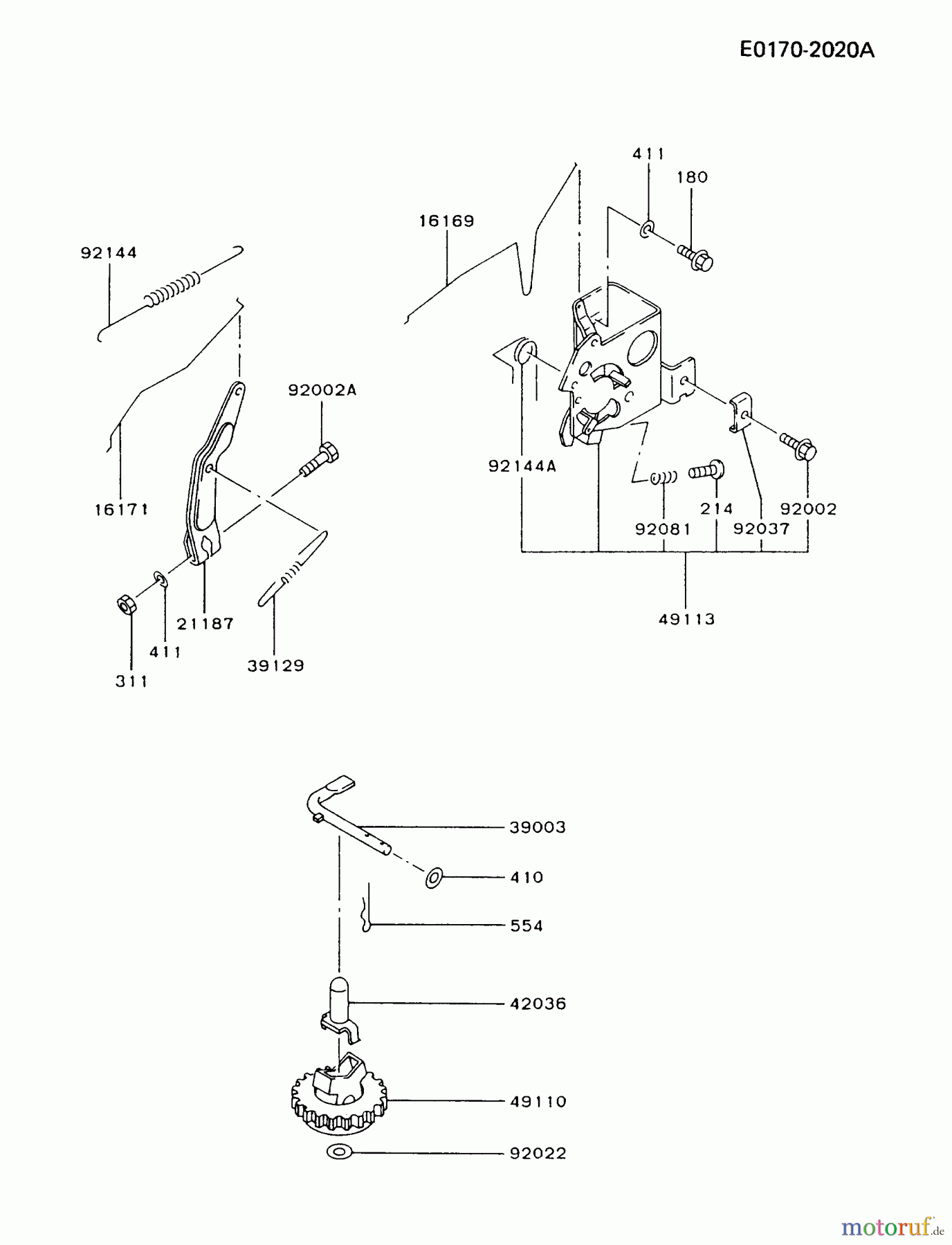  Kawasaki Motoren Motoren Vertikal FA210V - AS02 bis FH641V - DS24 FA210V-AS03 - Kawasaki FA210V 4-Stroke Engine CONTROL-EQUIPMENT