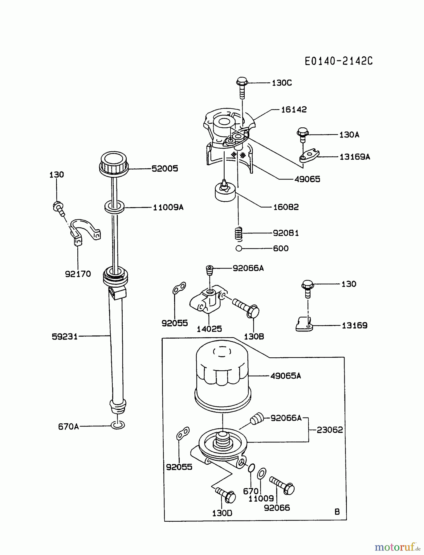  Kawasaki Motoren Motoren Vertikal FA210V - AS02 bis FH641V - DS24 FB460V-BS33 - Kawasaki FB460V 4-Stroke Engine LUBRICATION-EQUIPMENT