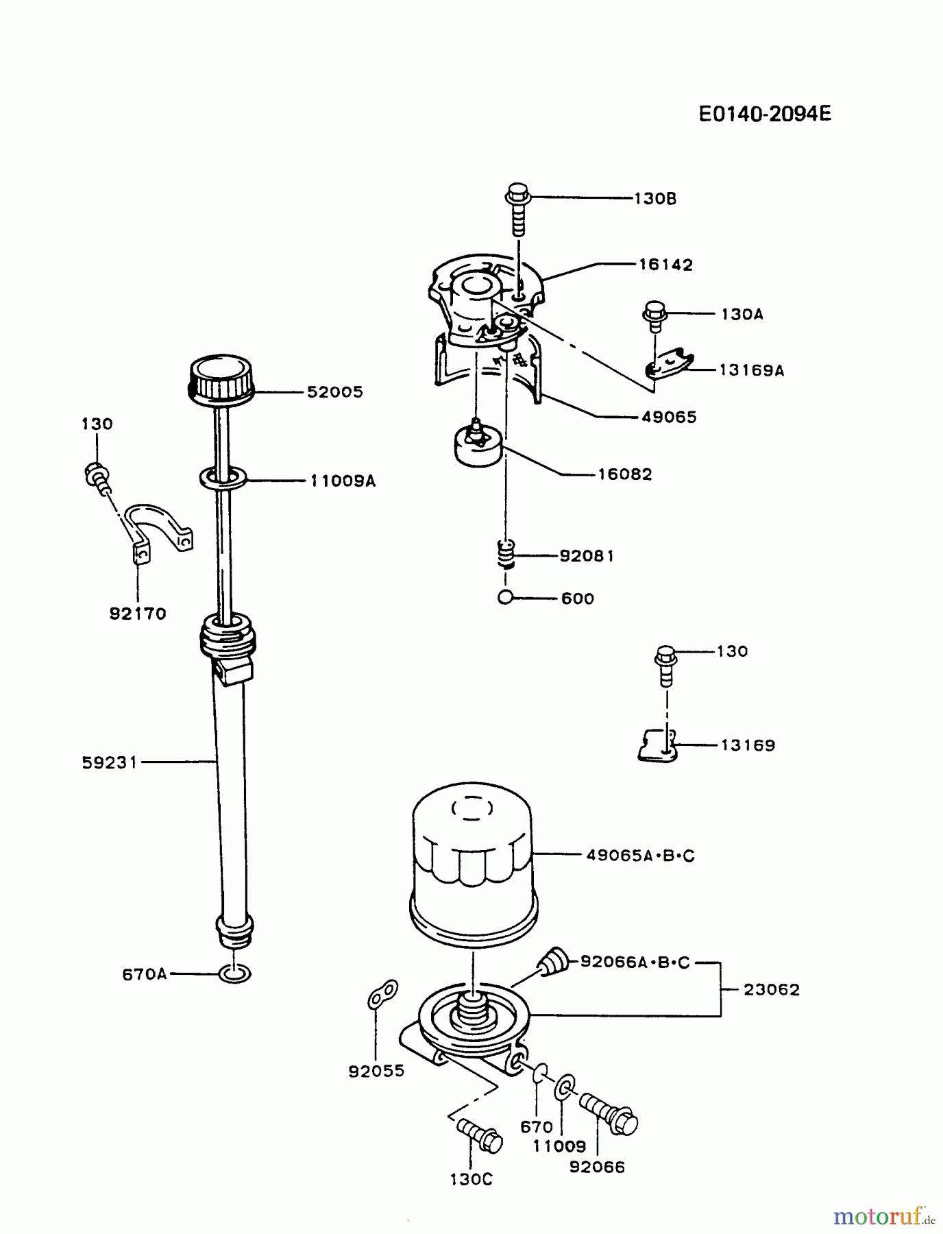  Kawasaki Motoren Motoren Vertikal FA210V - AS02 bis FH641V - DS24 FB460V-CS12 - Kawasaki FB460V 4-Stroke Engine LUBRICATION-EQUIPMENT