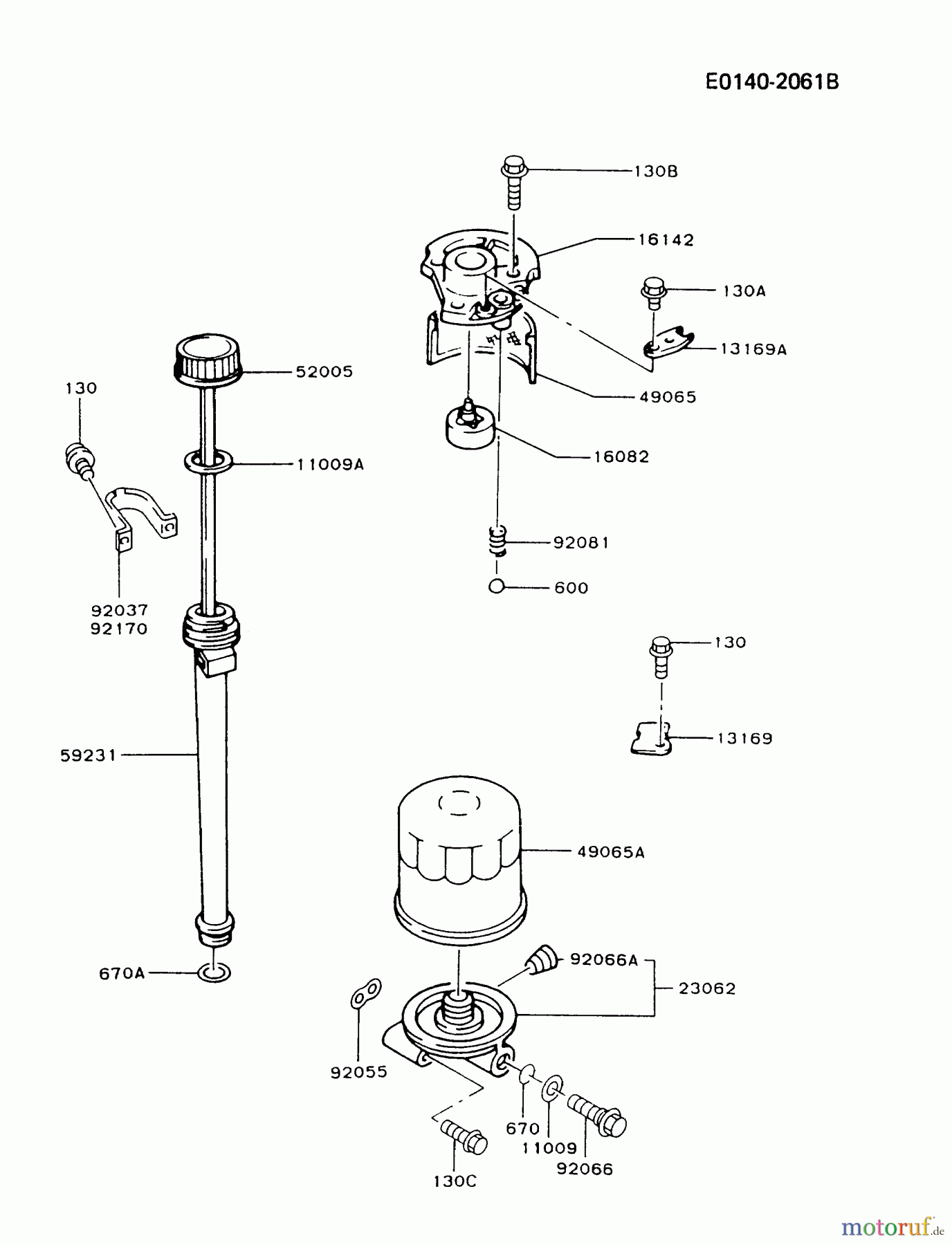  Kawasaki Motoren Motoren Vertikal FA210V - AS02 bis FH641V - DS24 FB460V-FS07 - Kawasaki FB460V 4-Stroke Engine LUBRICATION-EQUIPMENT