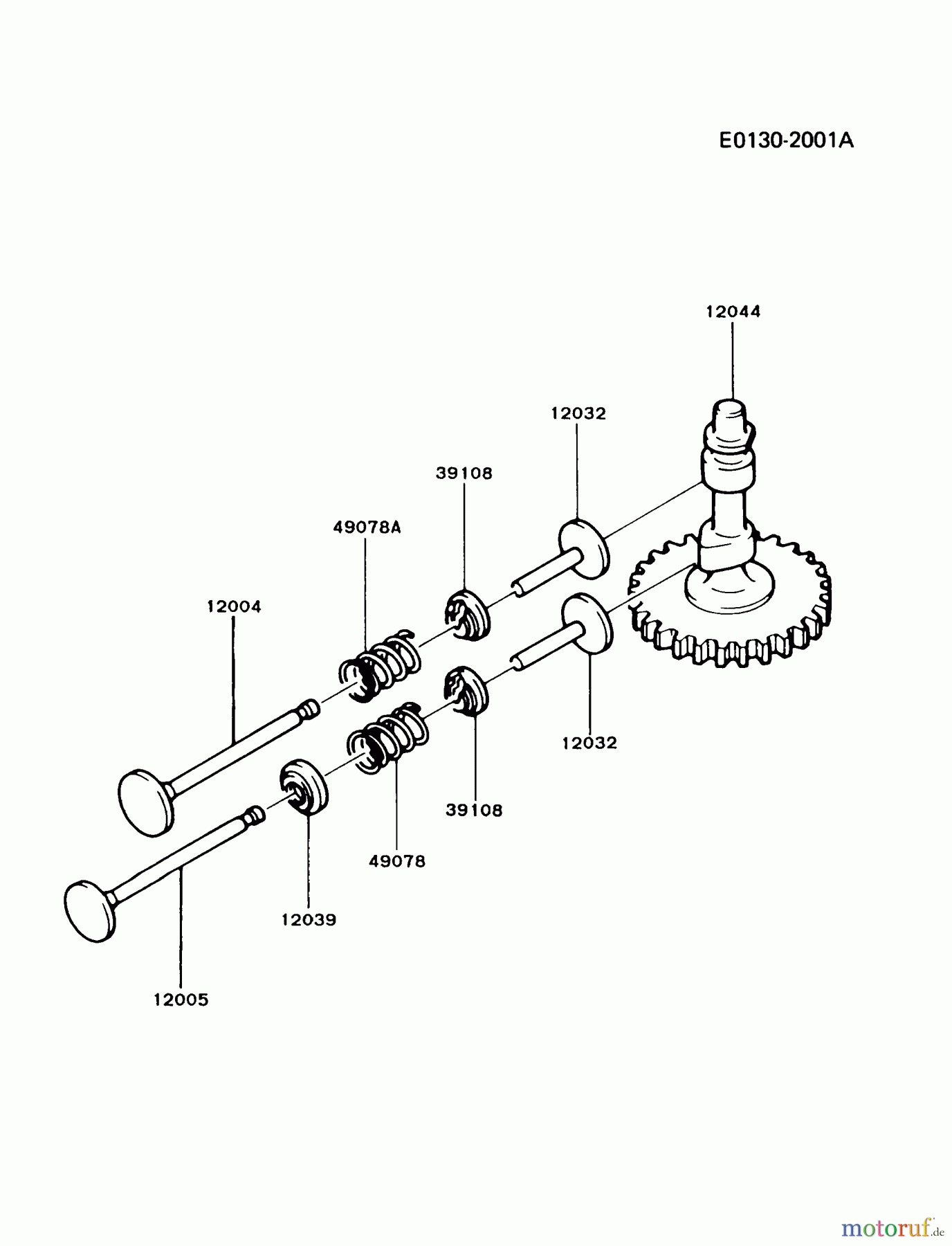  Kawasaki Motoren Motoren Vertikal FA210V - AS02 bis FH641V - DS24 FB460V-HS04 - Kawasaki FB460V 4-Stroke Engine VALVE/CAMSHAFT