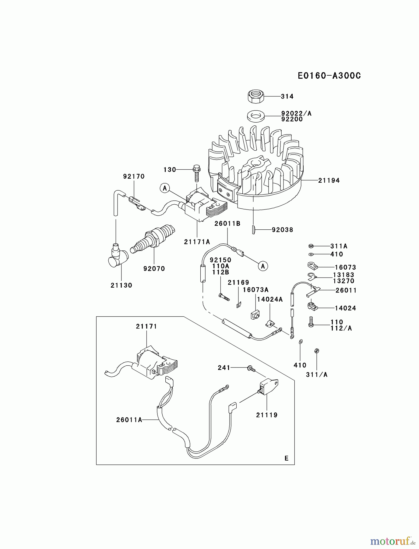  Kawasaki Motoren Motoren Vertikal FA210V - AS02 bis FH641V - DS24 FC150V-GS13 - Kawasaki FC150V 4-Stroke Engine ELECTRIC-EQUIPMENT