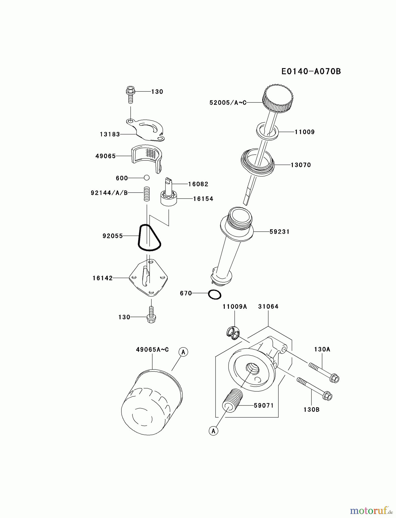  Kawasaki Motoren Motoren Vertikal FA210V - AS02 bis FH641V - DS24 FC150V-ES11 - Kawasaki FC150V 4-Stroke Engine LUBRICATION-EQUIPMENT