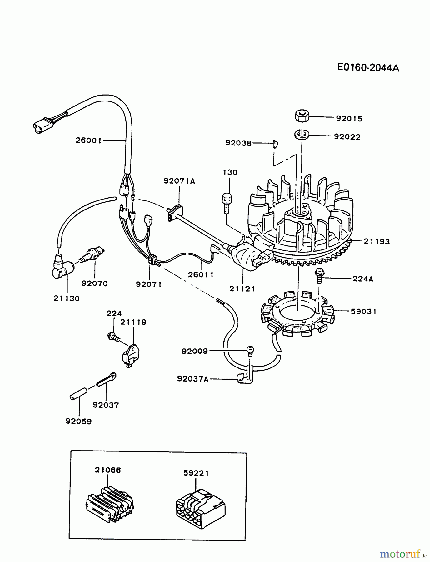  Kawasaki Motoren Motoren Vertikal FA210V - AS02 bis FH641V - DS24 FC420V-AS04 - Kawasaki FC420V 4-Stroke Engine ELECTRIC-EQUIPMENT