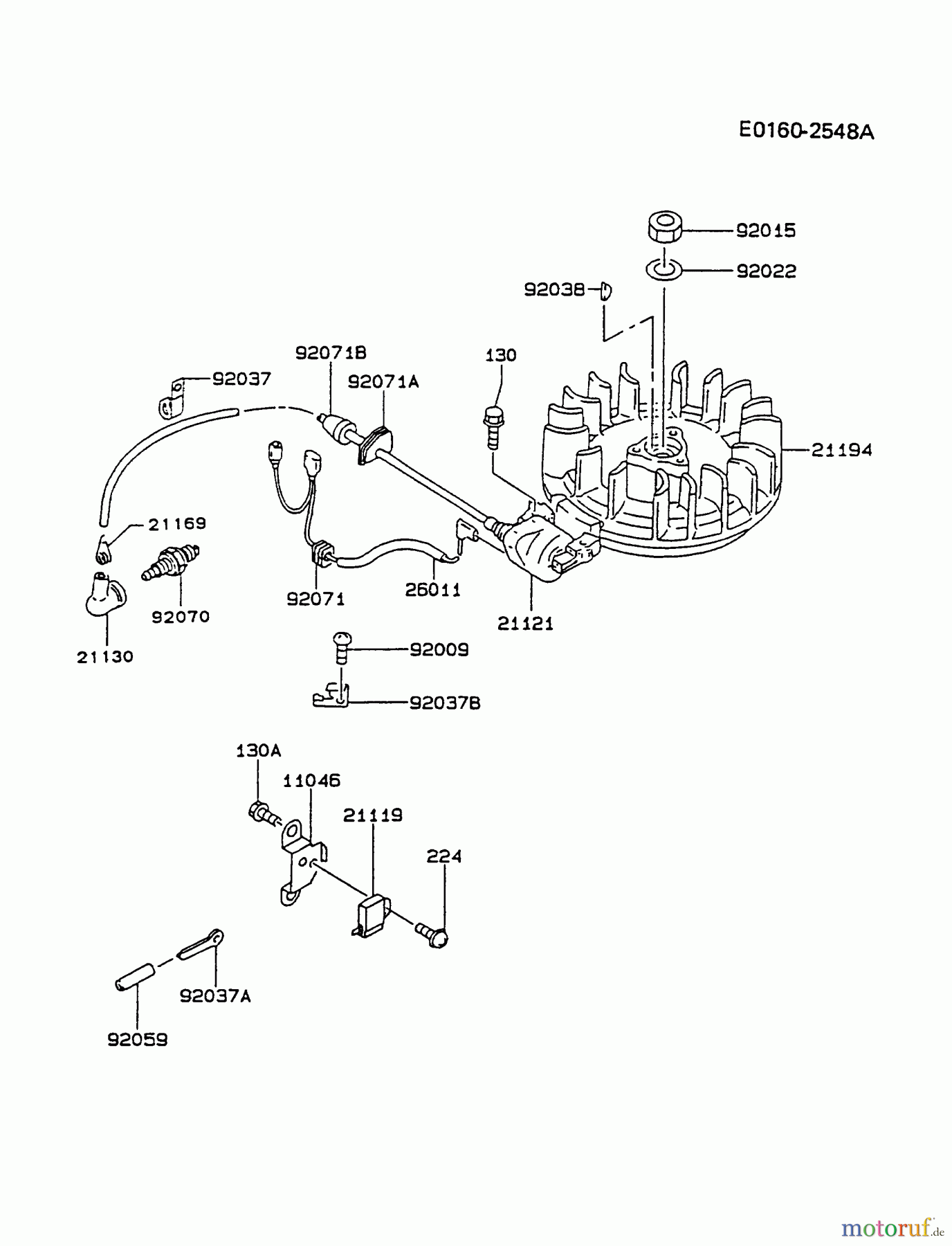  Kawasaki Motoren Motoren Vertikal FA210V - AS02 bis FH641V - DS24 FC420V-AS12 - Kawasaki FC420V 4-Stroke Engine ELECTRIC-EQUIPMENT