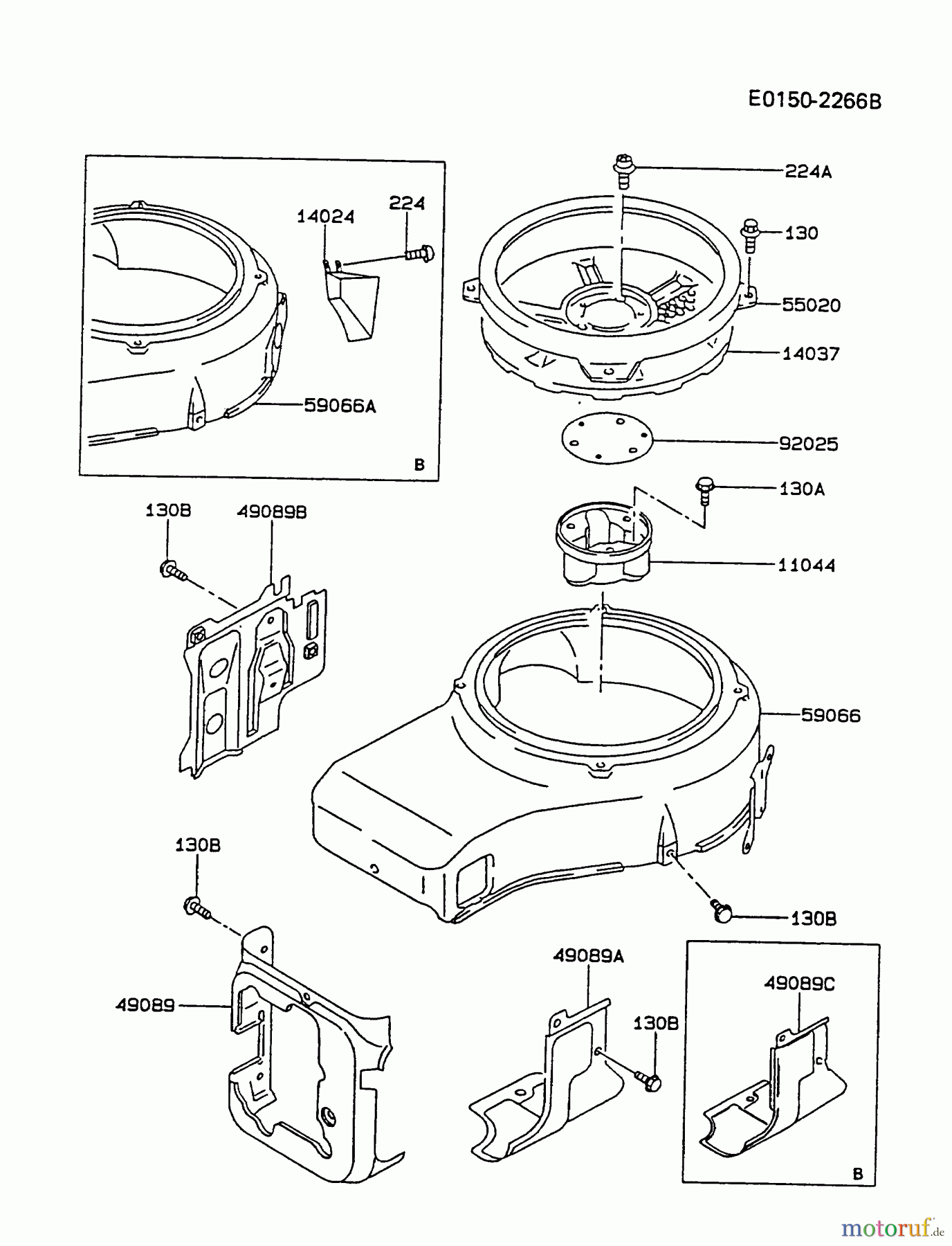  Kawasaki Motoren Motoren Vertikal FA210V - AS02 bis FH641V - DS24 FC420V-AS08 - Kawasaki FC420V 4-Stroke Engine COOLING-EQUIPMENT