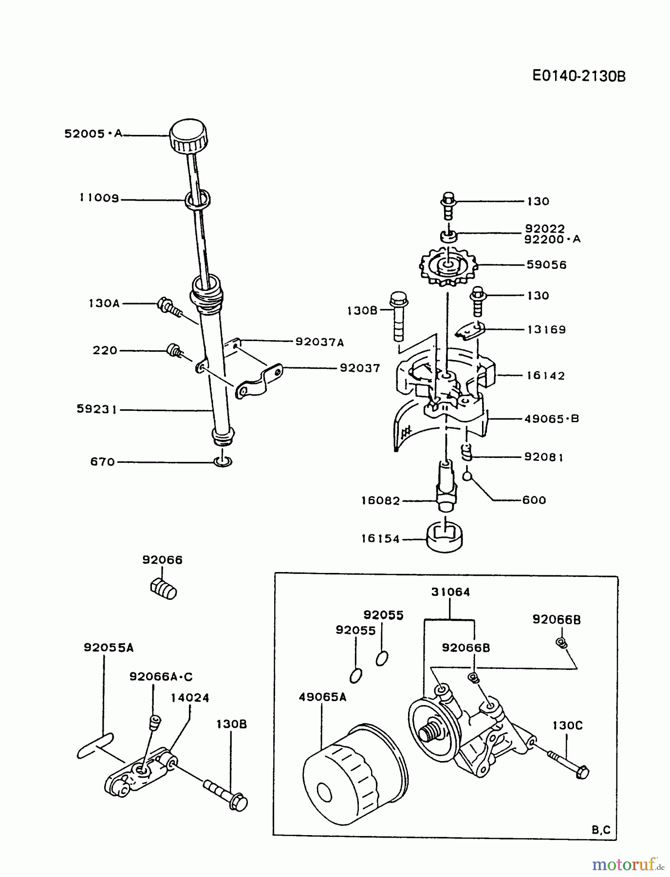  Kawasaki Motoren Motoren Vertikal FA210V - AS02 bis FH641V - DS24 FC420V-BS05 - Kawasaki FC420V 4-Stroke Engine LUBRICATION-EQUIPMENT