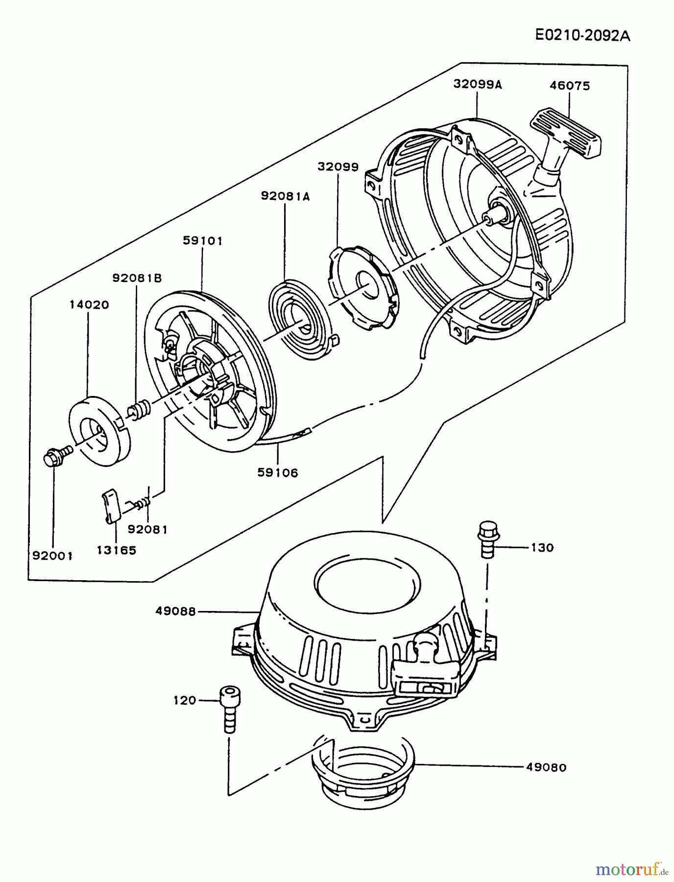  Kawasaki Motoren Motoren Vertikal FA210V - AS02 bis FH641V - DS24 FC420V-AS12 - Kawasaki FC420V 4-Stroke Engine STARTER