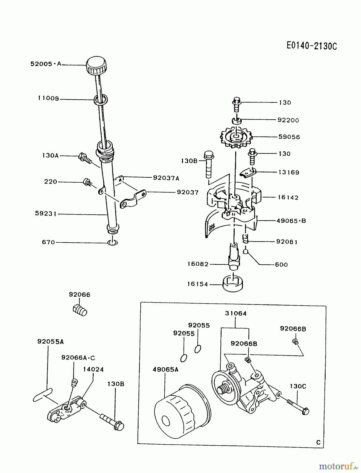  Kawasaki Motoren Motoren Vertikal FA210V - AS02 bis FH641V - DS24 FC420V-AS07 - Kawasaki FC420V 4-Stroke Engine LUBRICATION-EQUIPMENT