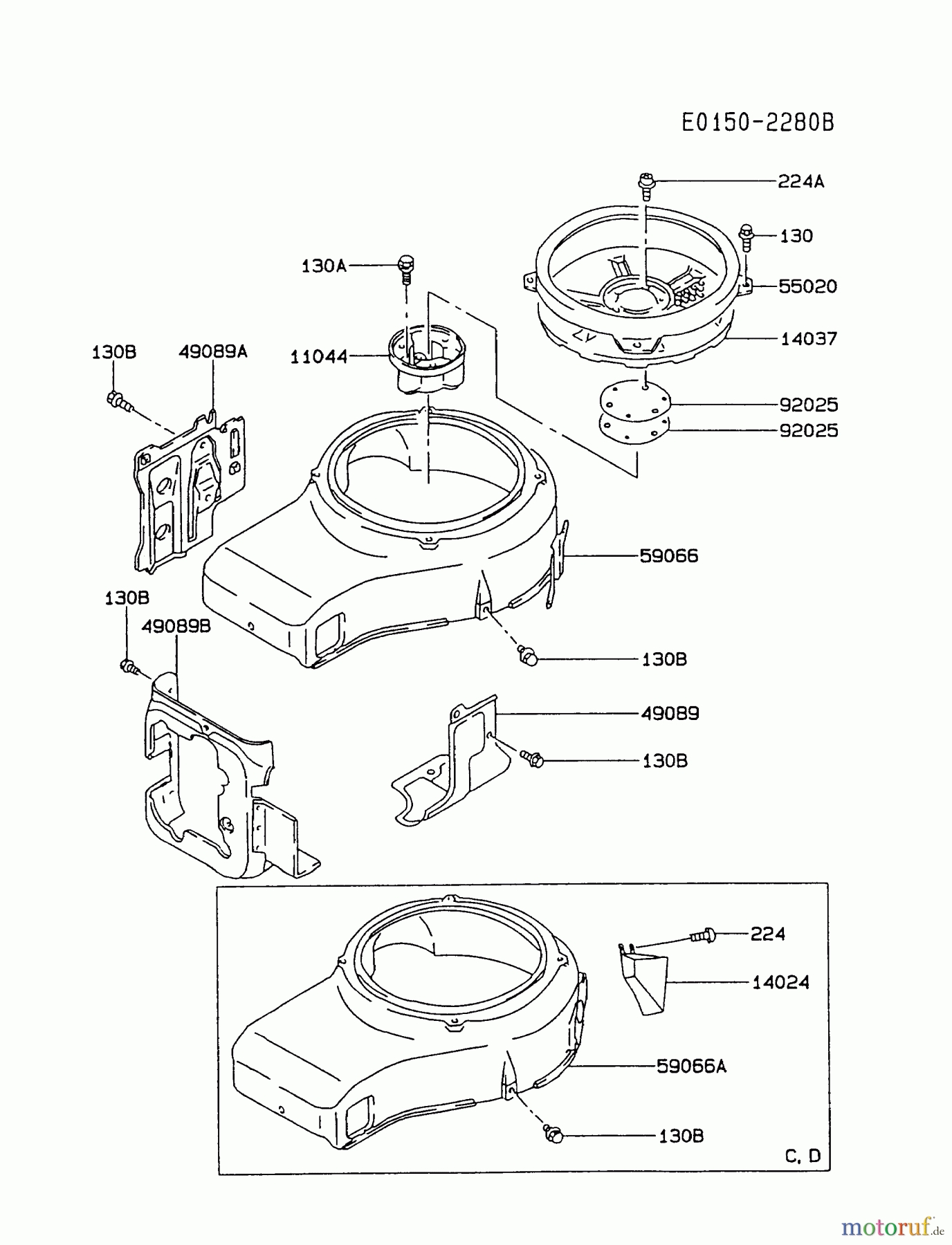  Kawasaki Motoren Motoren Vertikal FA210V - AS02 bis FH641V - DS24 FC420V-BS01 - Kawasaki FC420V 4-Stroke Engine COOLING-EQUIPMENT