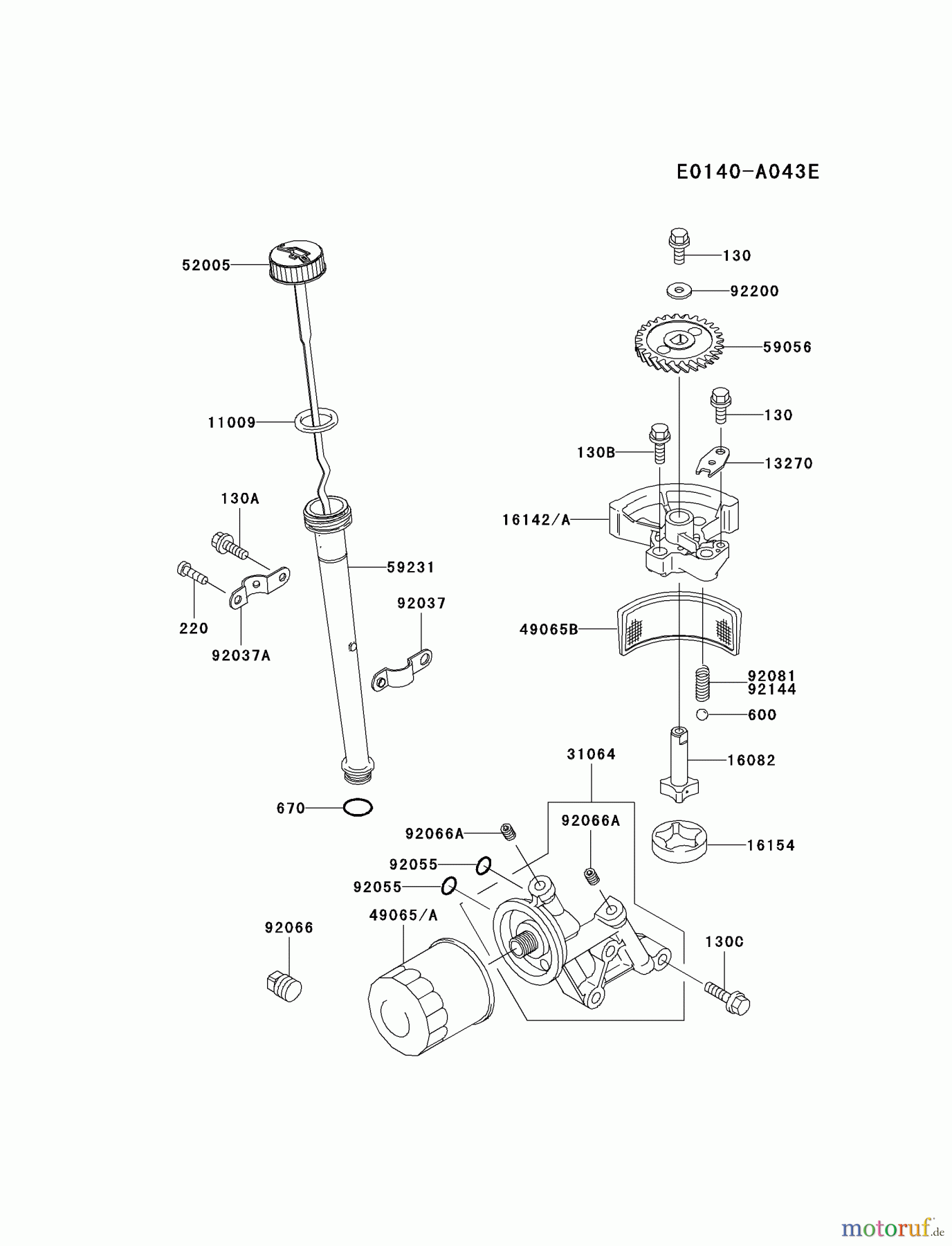  Kawasaki Motoren Motoren Vertikal FA210V - AS02 bis FH641V - DS24 FC420V-GS07 - Kawasaki FC420V 4-Stroke Engine LUBRICATION-EQUIPMENT