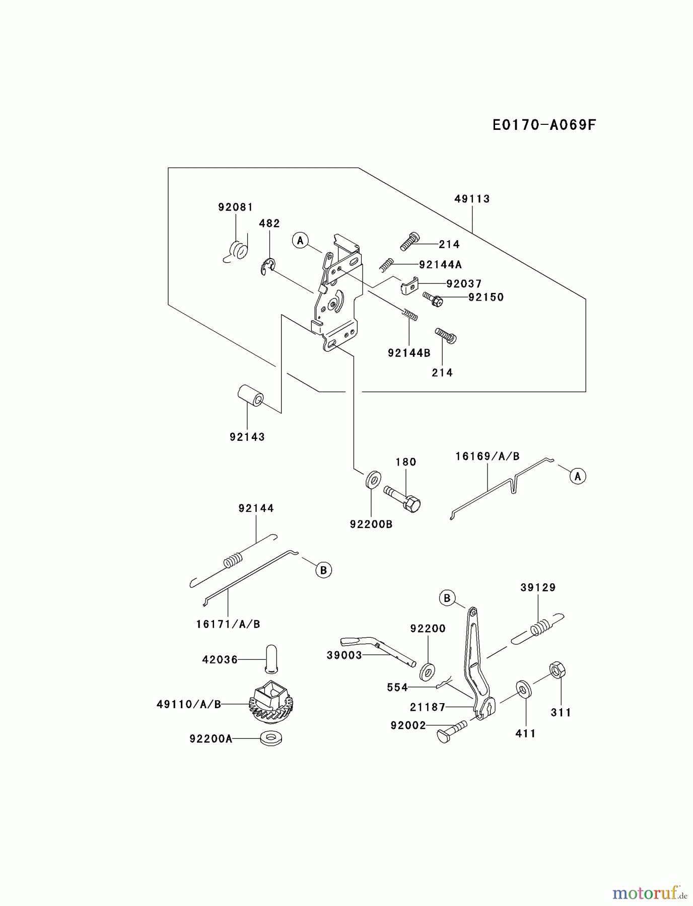  Kawasaki Motoren Motoren Vertikal FA210V - AS02 bis FH641V - DS24 FC401V-BS01 - Kawasaki FC401V 4-Stroke Engine CONTROL-EQUIPMENT