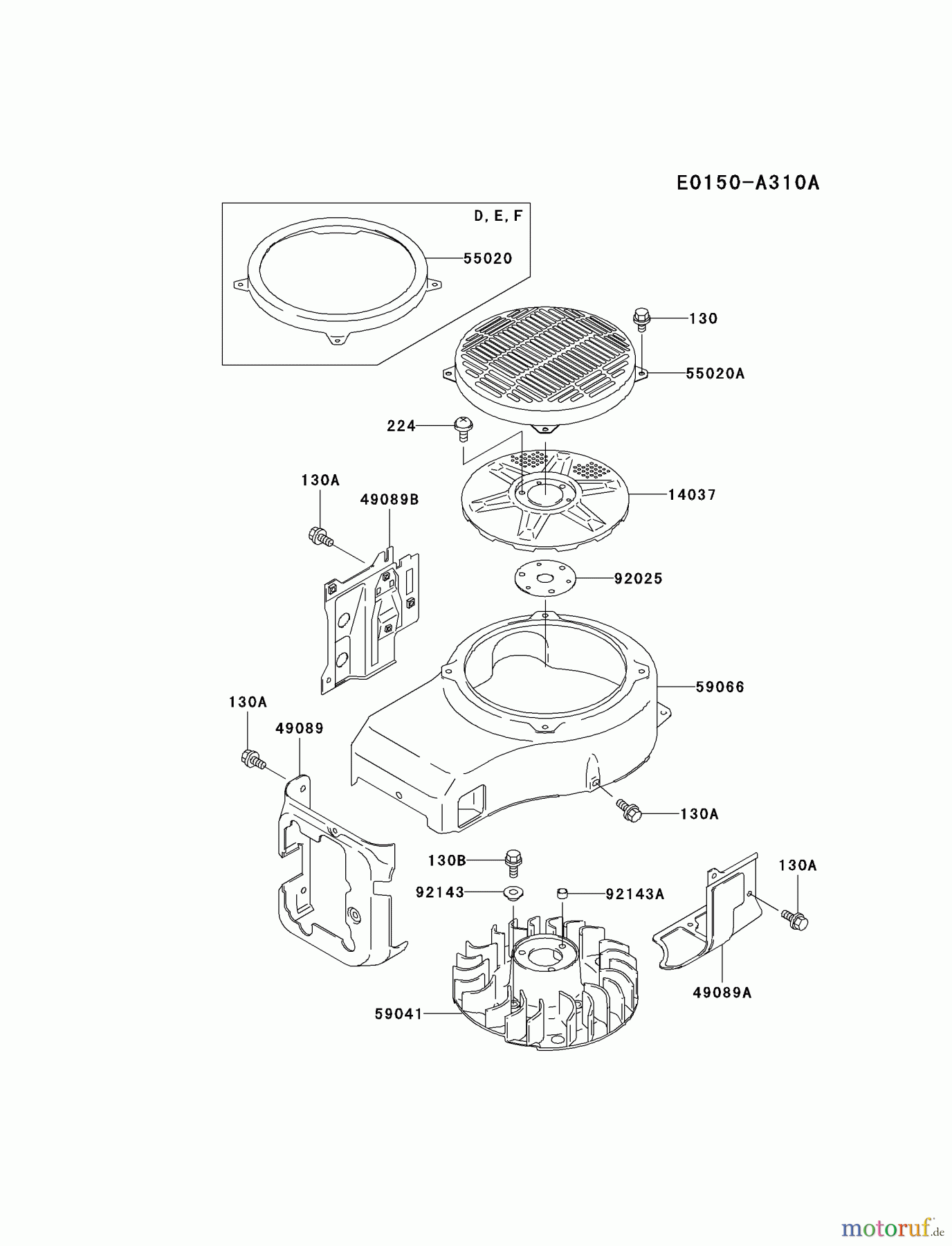  Kawasaki Motoren Motoren Vertikal FA210V - AS02 bis FH641V - DS24 FC420V-DS17 - Kawasaki FC420V 4-Stroke Engine COOLING-EQUIPMENT