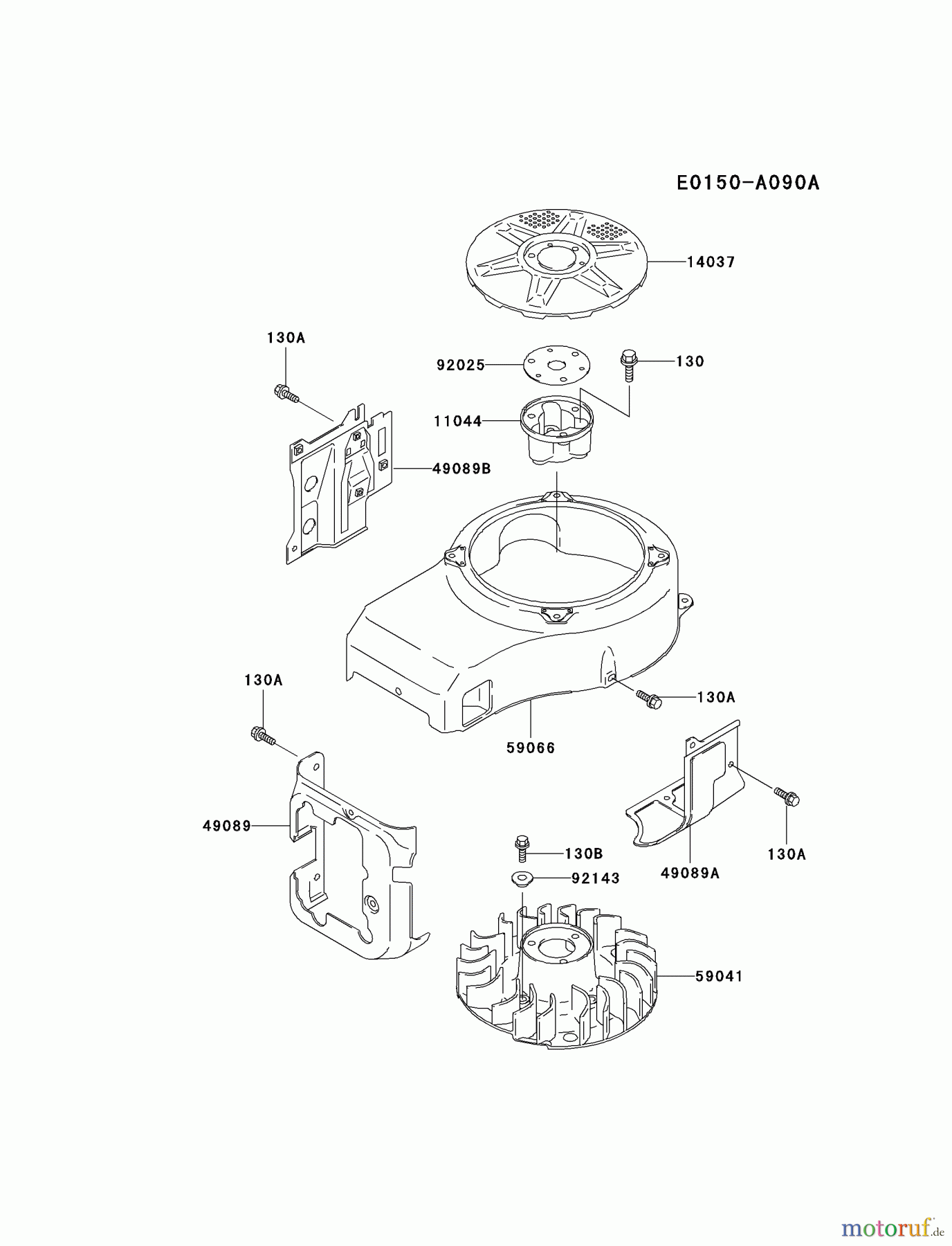  Kawasaki Motoren Motoren Vertikal FA210V - AS02 bis FH641V - DS24 FC420V-GS09 - Kawasaki FC420V 4-Stroke Engine COOLING-EQUIPMENT