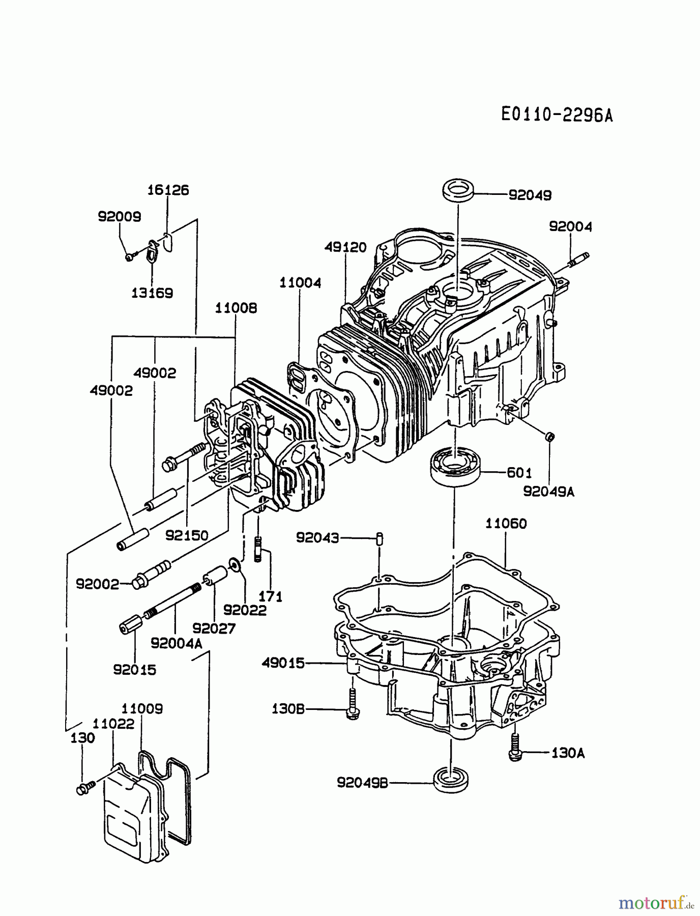  Kawasaki Motoren Motoren Vertikal FA210V - AS02 bis FH641V - DS24 FC540V-BS04 - Kawasaki FC540V 4-Stroke Engine CYLINDER/CRANKCASE