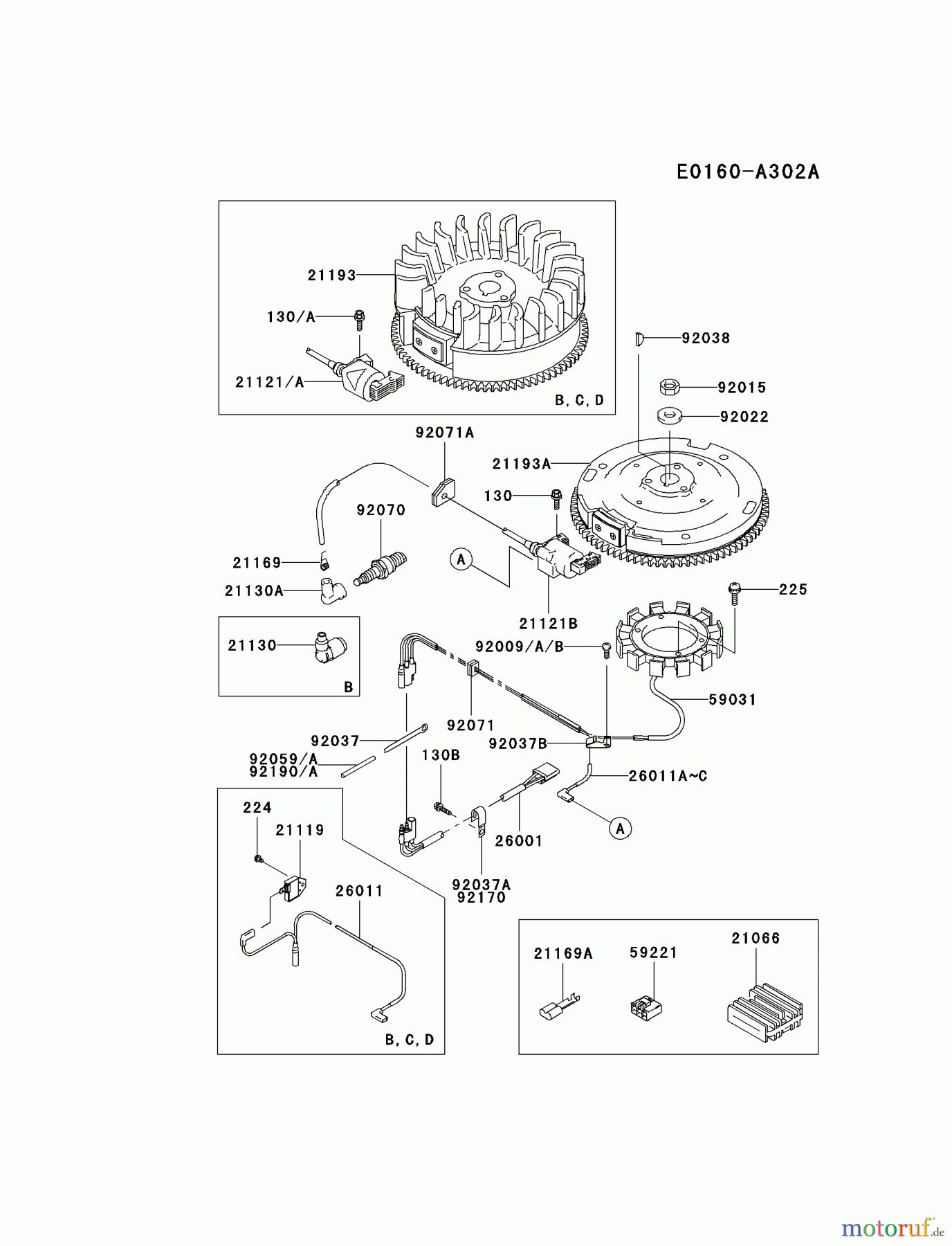  Kawasaki Motoren Motoren Vertikal FA210V - AS02 bis FH641V - DS24 FC540V-GS03 - Kawasaki FC540V 4-Stroke Engine ELECTRIC-EQUIPMENT