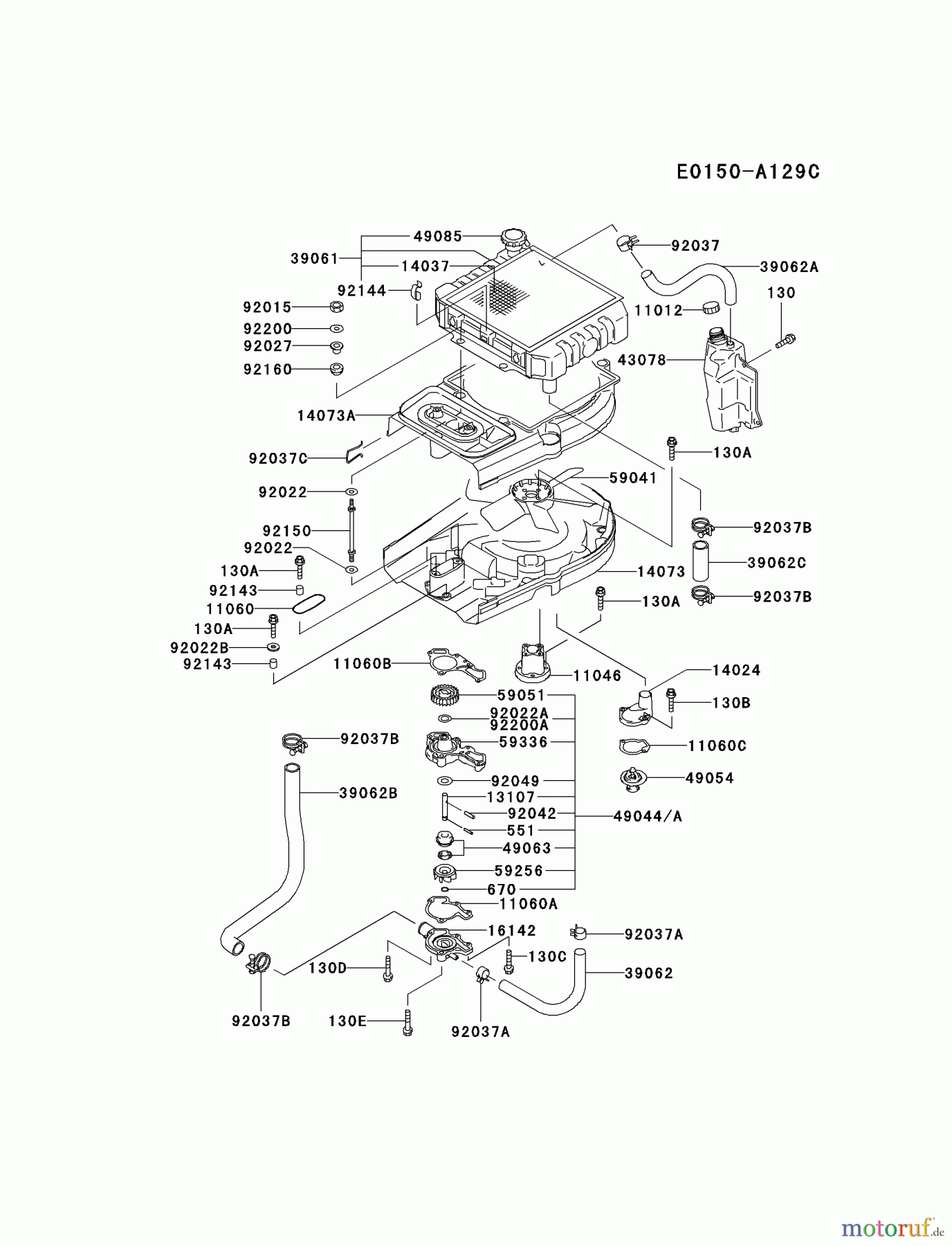  Kawasaki Motoren Motoren Vertikal FA210V - AS02 bis FH641V - DS24 FD440V-AS02 - Kawasaki FD440V 4-Stroke Engine COOLING-EQUIPMENT #2