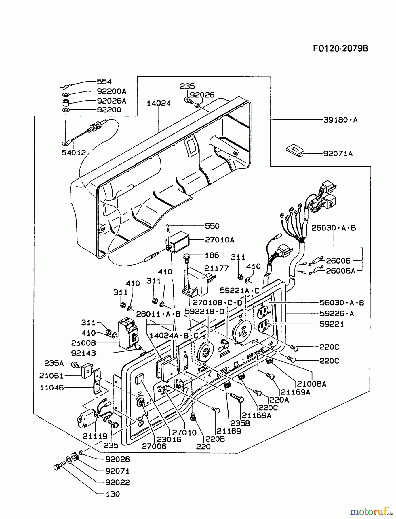  Kawasaki Geräte Stromerzeuger GER00A-AS00 (GE4000AS) - Kawasaki Generator CONTROL-PANEL #2