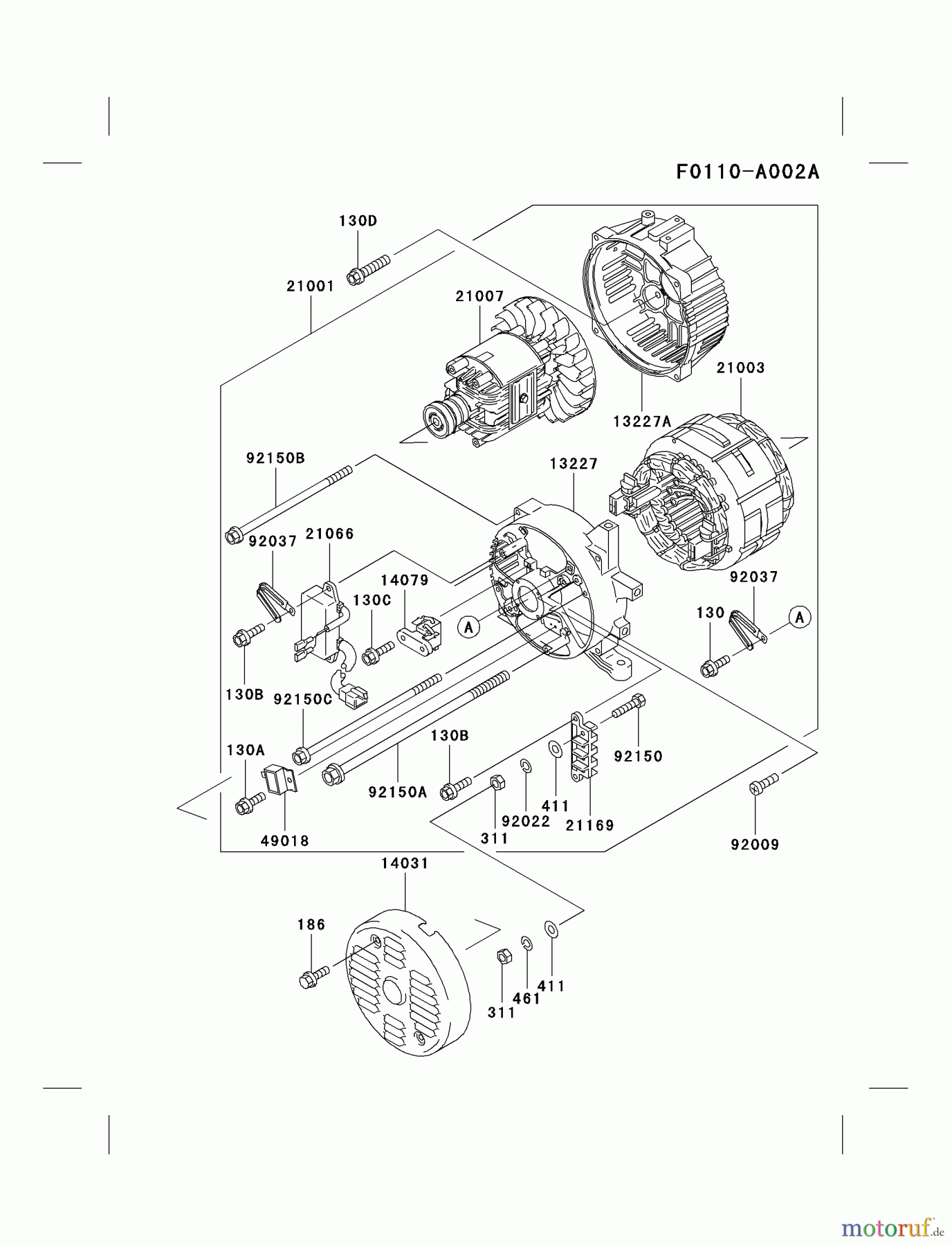  Kawasaki Geräte Stromerzeuger GEW90A-BS01 (GE2900A) - Kawasaki Generator GENERATOR #1