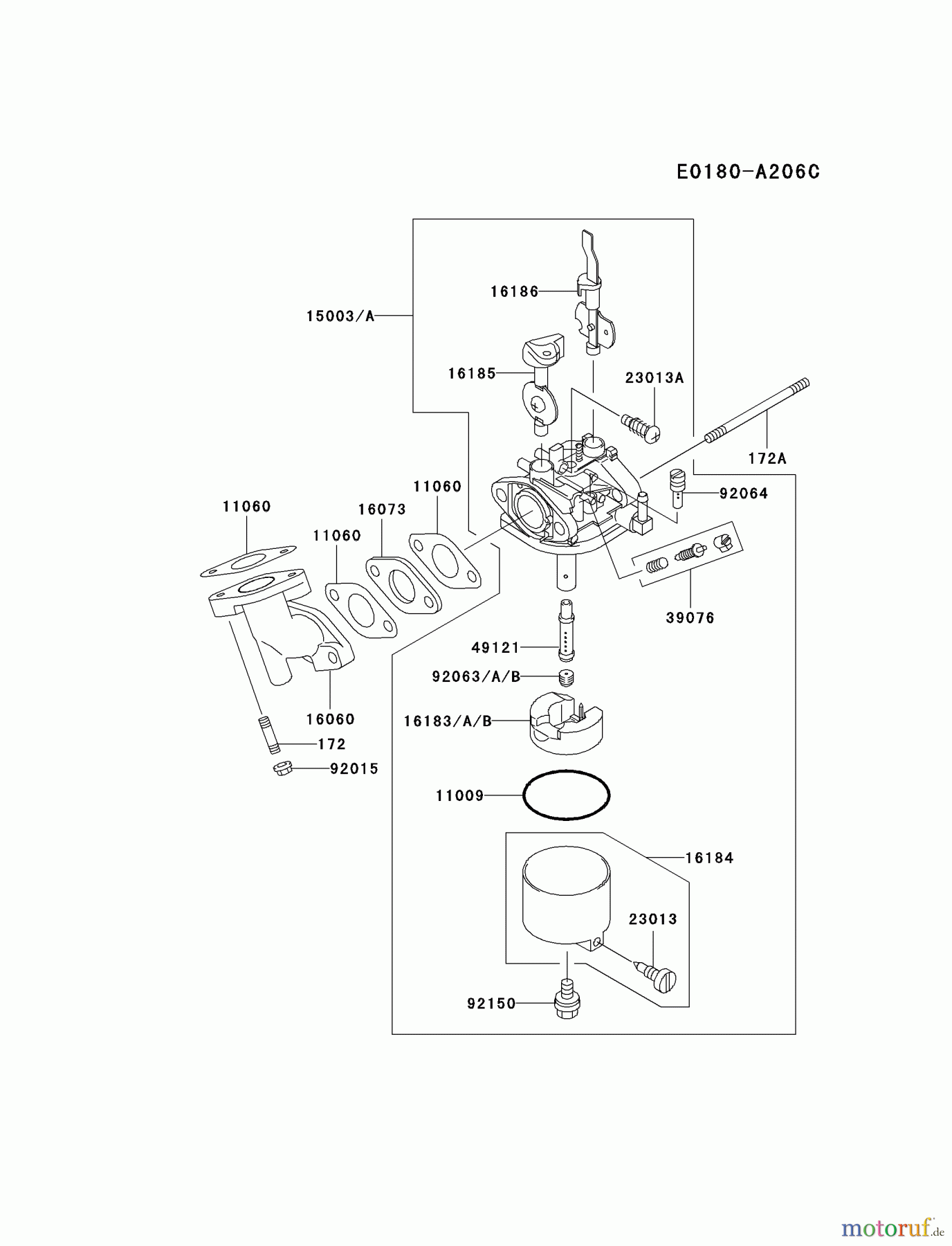  Kawasaki Geräte Stromerzeuger GEW90A-BS01 (GE2900A) - Kawasaki Generator CARBURETOR #2