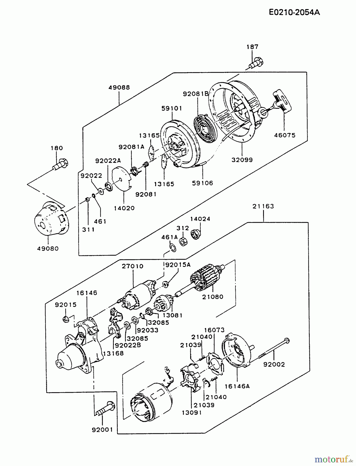  Kawasaki Geräte Stromerzeuger GZF00A-FS00 (KG5000) - Kawasaki Generator STARTER