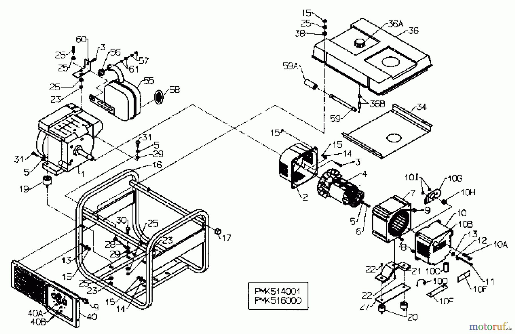  Kawasaki Geräte Stromerzeuger PP6000-B1 (PP6000) - Kawasaki Generator GENERATOR