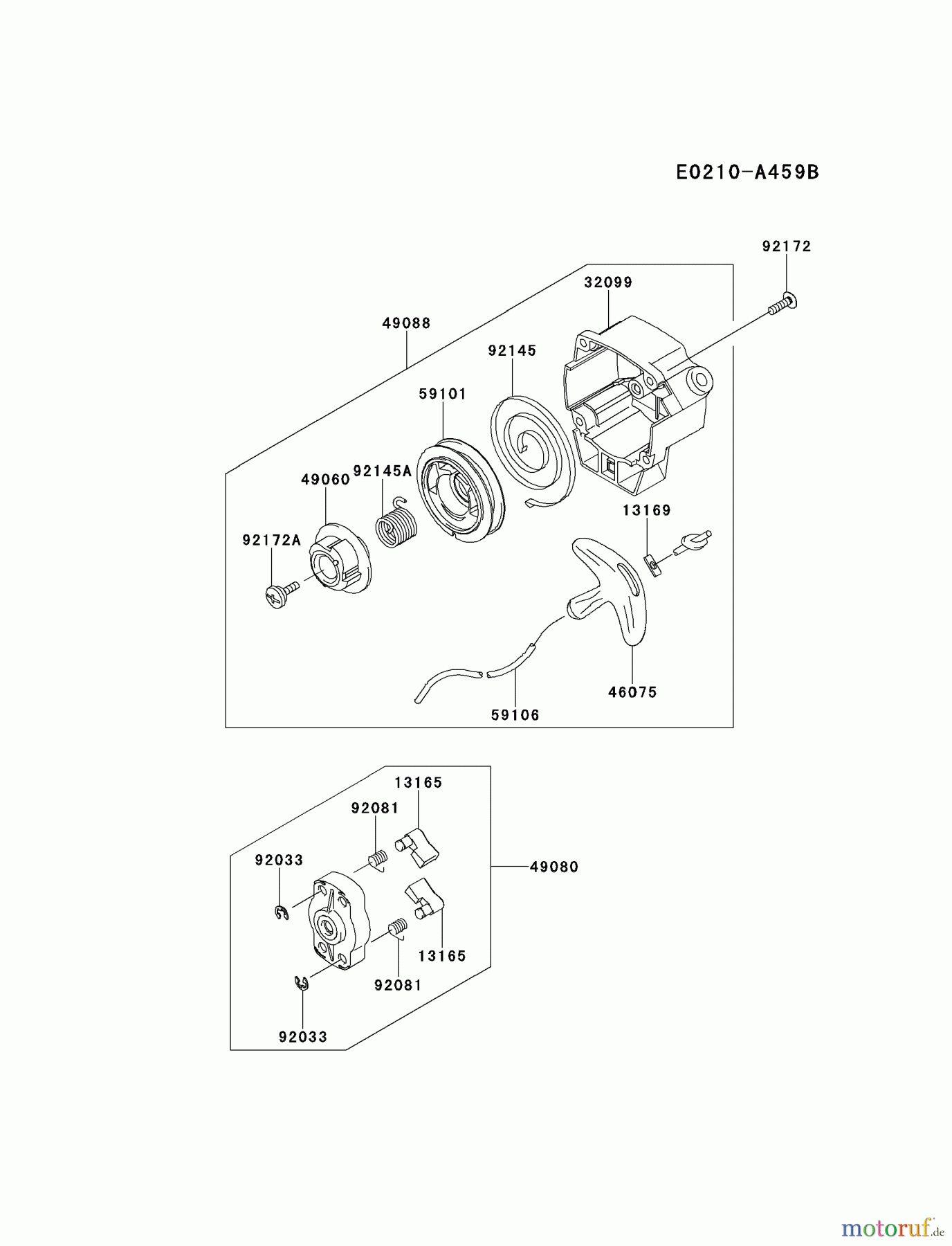  Kawasaki Geräte Trimmer, Faden / Bürste KTF27B-A4 (KTF27B) - Kawasaki Grass Trimmer STARTER