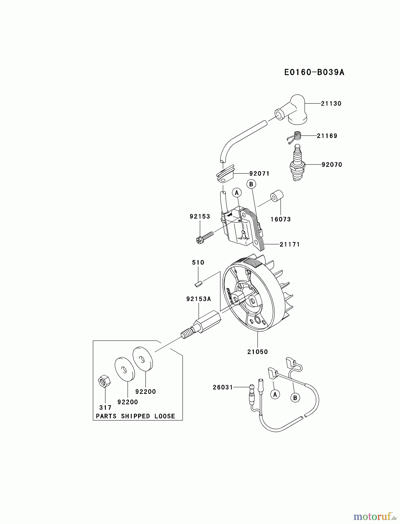  Kawasaki Geräte Bläser / Sauger / Häcksler / Zerkleinerer KRB300A-A2 (KRB300A) - Kawasaki Backpack Blower ELECTRIC-EQUIPMENT