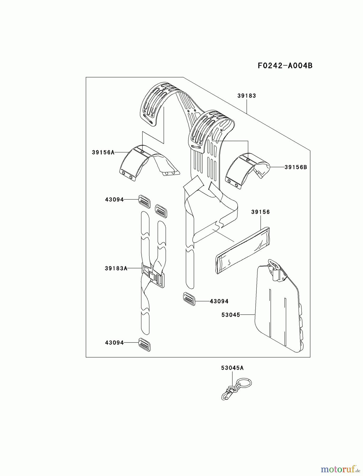  Kawasaki Geräte Trimmer, Faden / Bürste HA034F-AS01 (KBL34A) - Kawasaki Brush Cutter HANGER