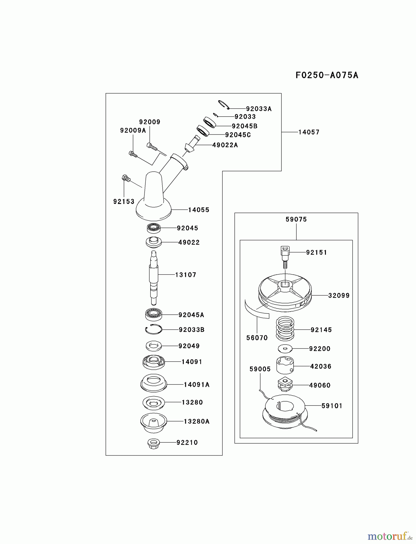  Kawasaki Geräte Trimmer, Faden / Bürste KBL27B-A3 (KBL27B) - Kawasaki Brush Cutter CASE/CUTTER