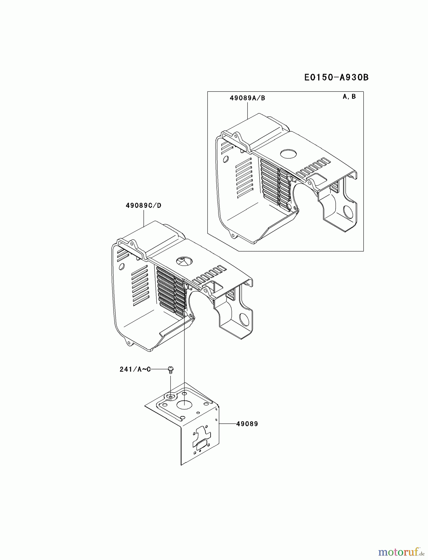  Kawasaki Geräte Bläser / Sauger / Häcksler / Zerkleinerer KRB750A-A2 (KRB750A) - Kawasaki Backpack Blower COOLING-EQUIPMENT