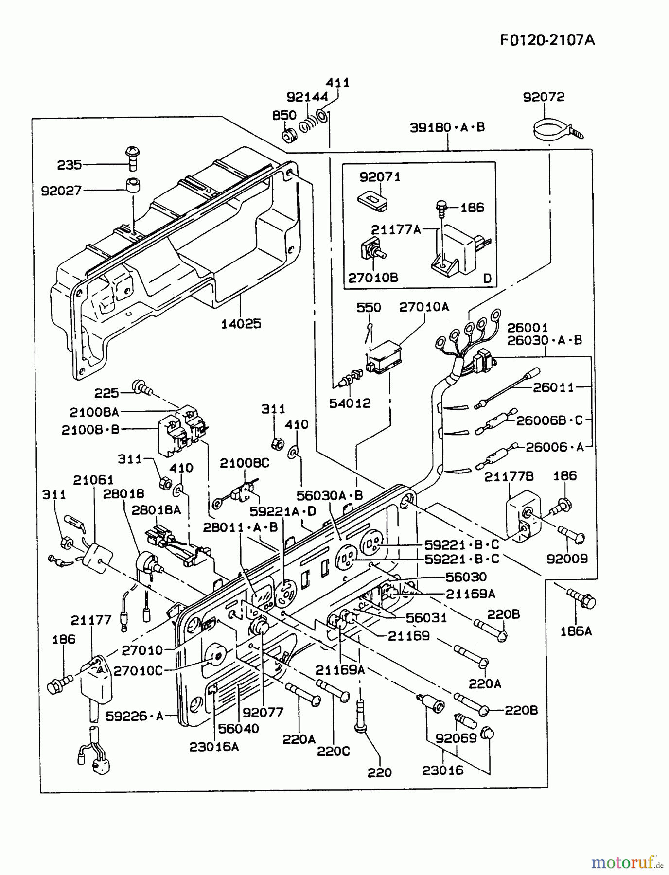  Kawasaki Geräte Stromerzeuger GAH20A-CS00 (GA3200A) - Kawasaki Generator CONTROL-PANEL #2