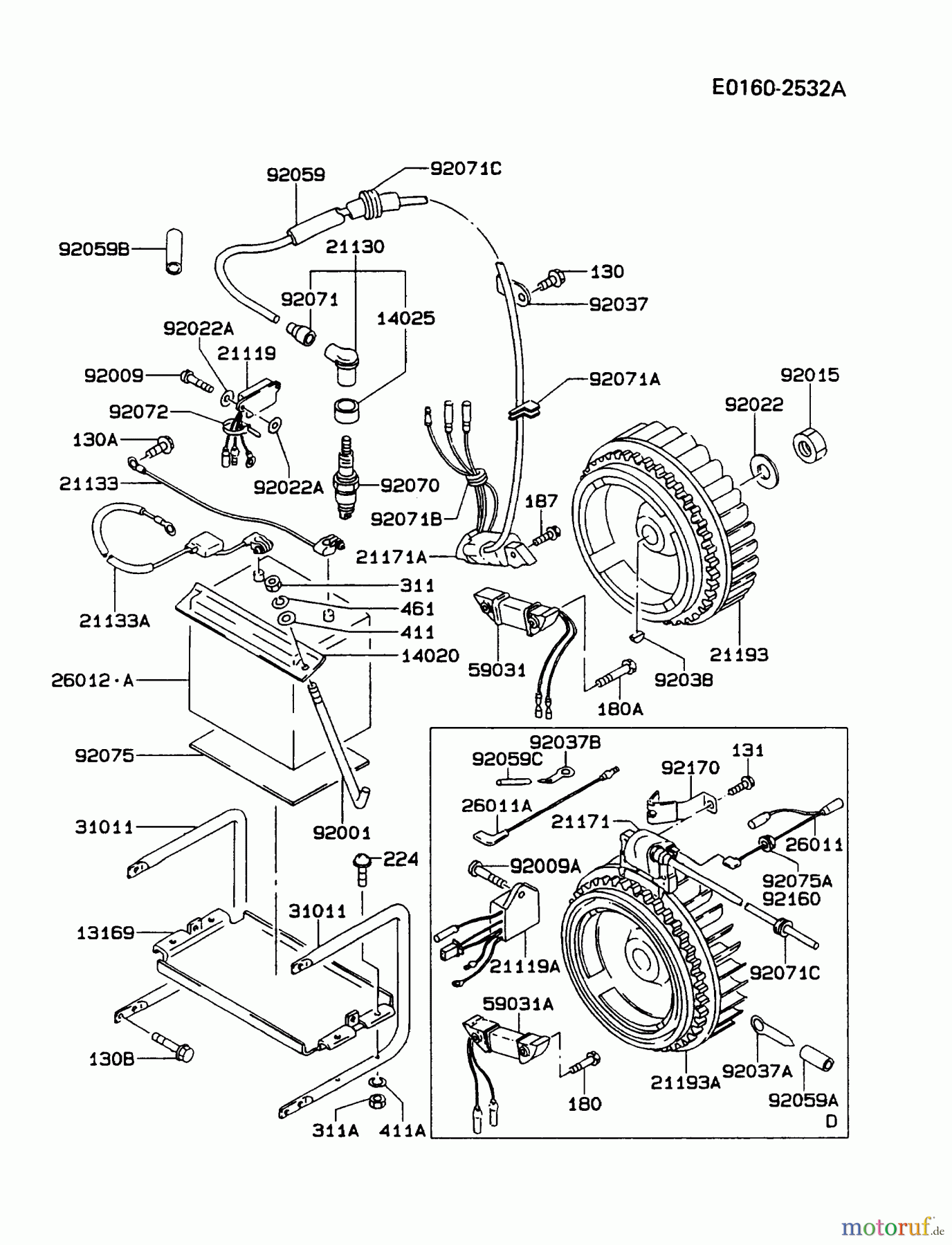  Kawasaki Geräte Stromerzeuger GAH20A-CS00 (GA3200A) - Kawasaki Generator ELECTRIC-EQUIPMENT #2