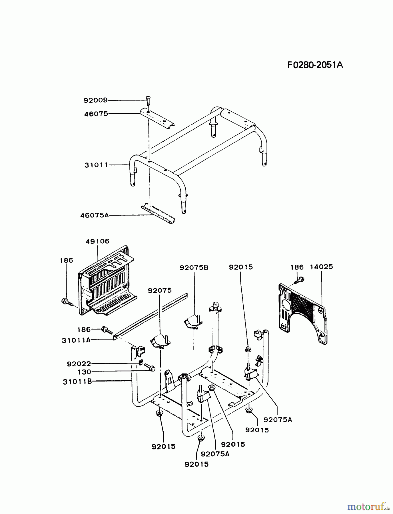  Kawasaki Geräte Stromerzeuger GAH20A-DS01 (GA3200A) - Kawasaki Generator FRAME