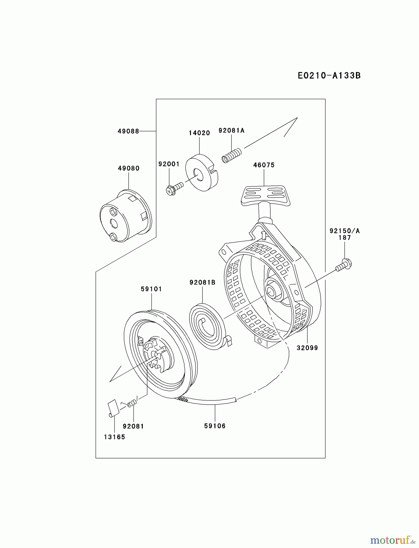  Kawasaki Geräte Stromerzeuger GAT00A-CS00 (GA1000A) - Kawasaki Generator STARTER