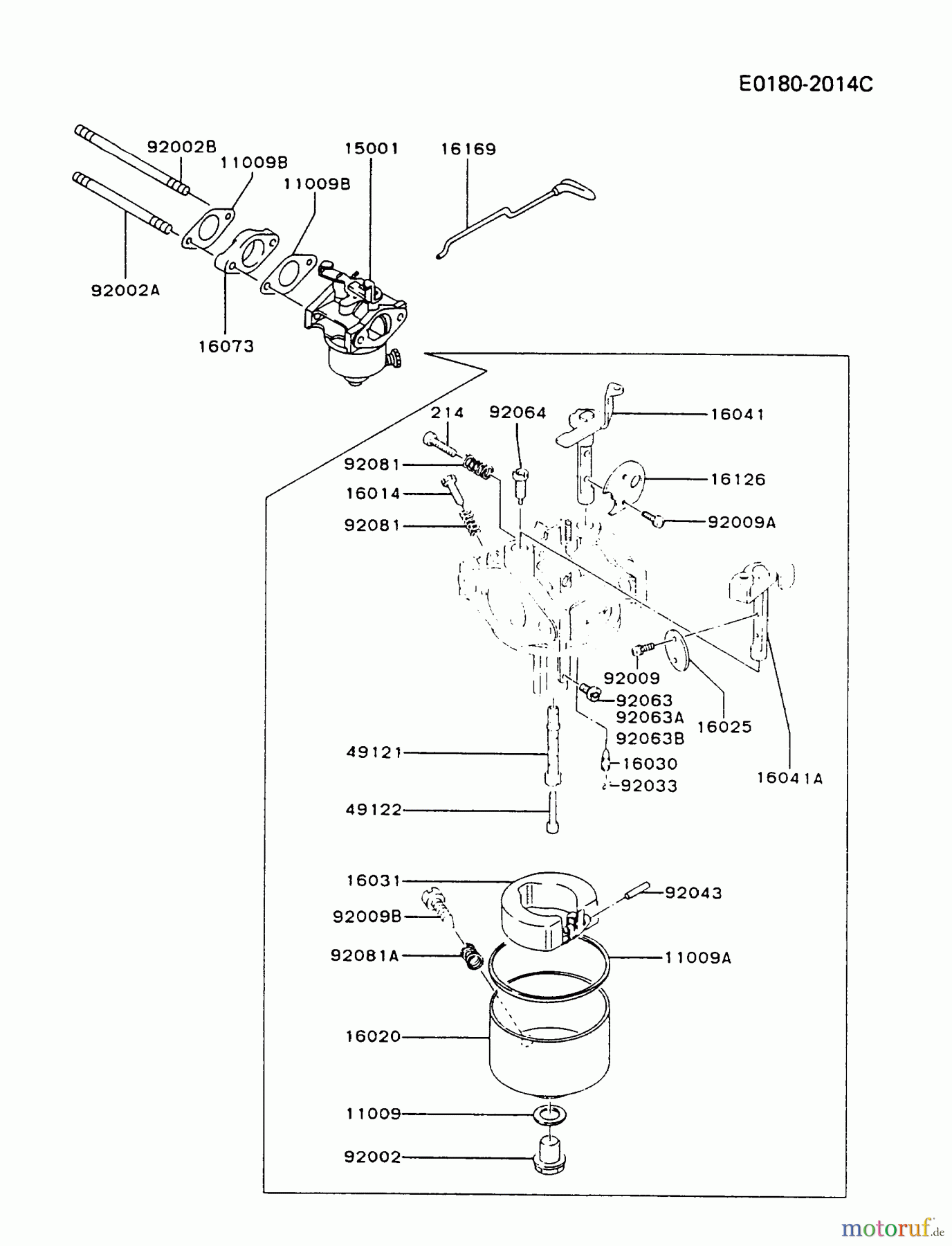  Kawasaki Geräte Stromerzeuger GAW30A-CS00 (GA2300A) - Kawasaki Generator CARBURETOR