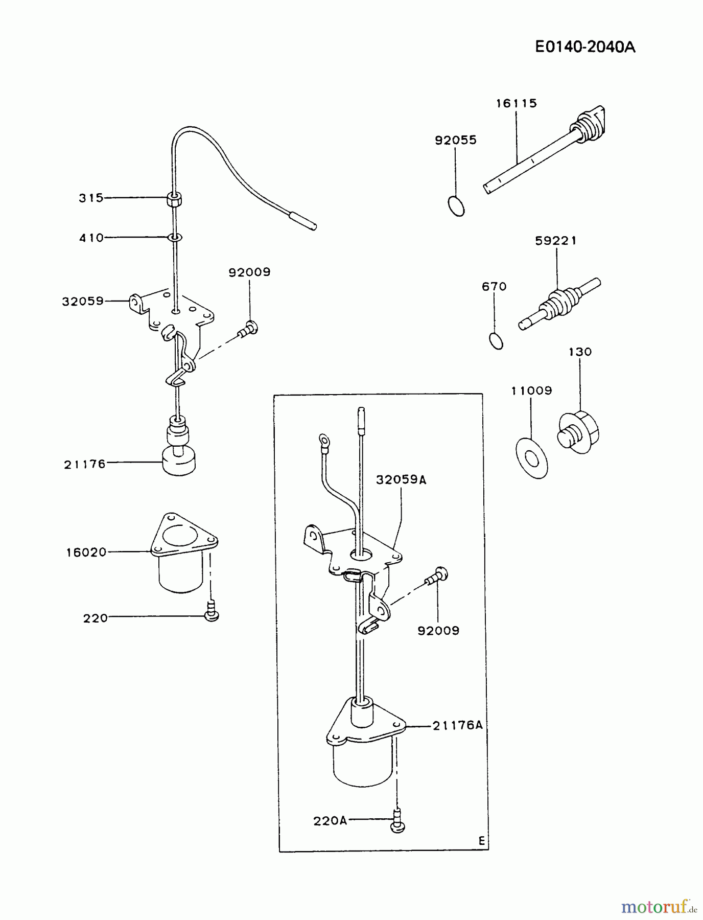  Kawasaki Geräte Stromerzeuger GAW30A-CS00 (GA2300A) - Kawasaki Generator LUBRICATION-EQUIPMENT