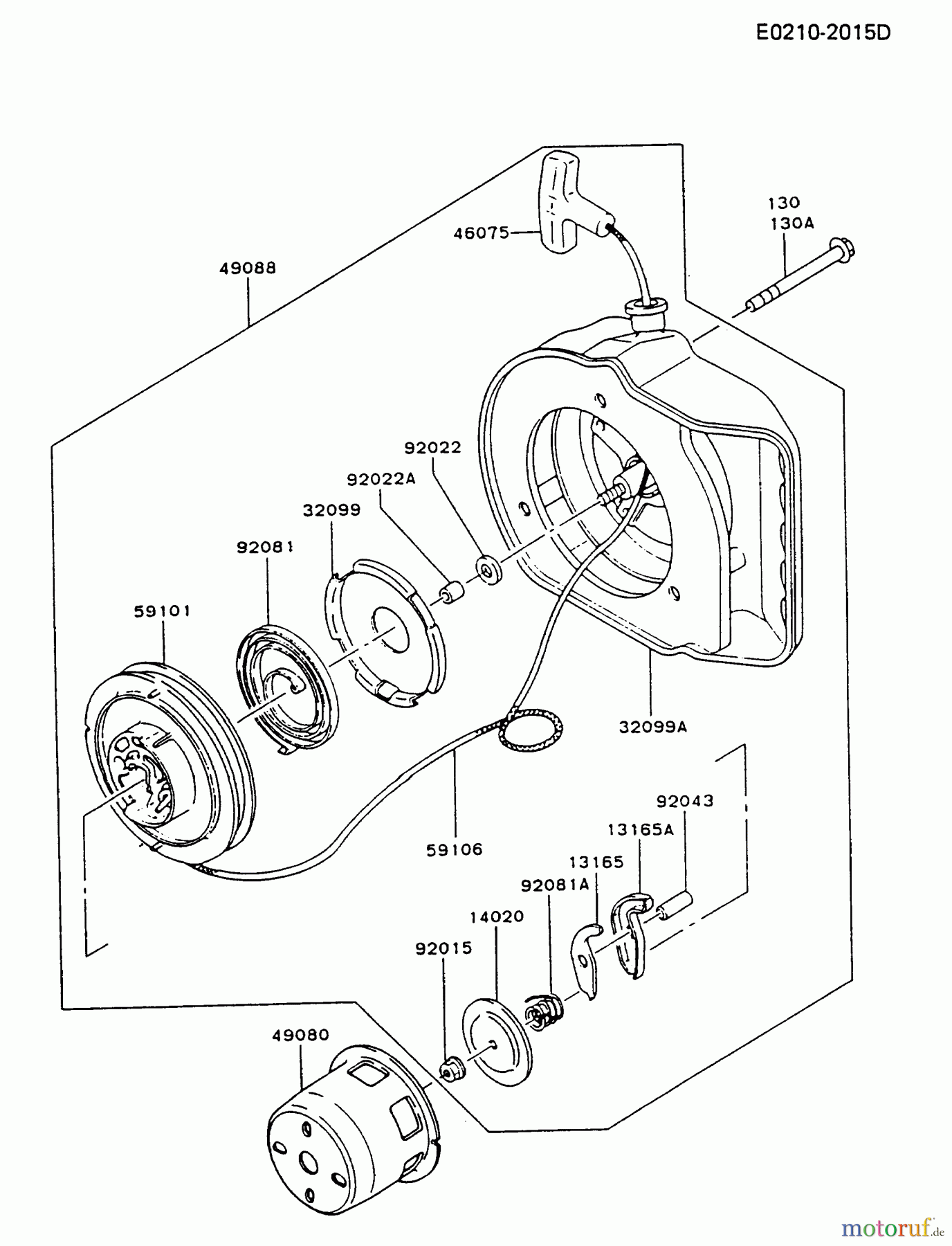  Kawasaki Geräte Stromerzeuger GAW30A-ES00 (GA2300A) - Kawasaki Generator STARTER