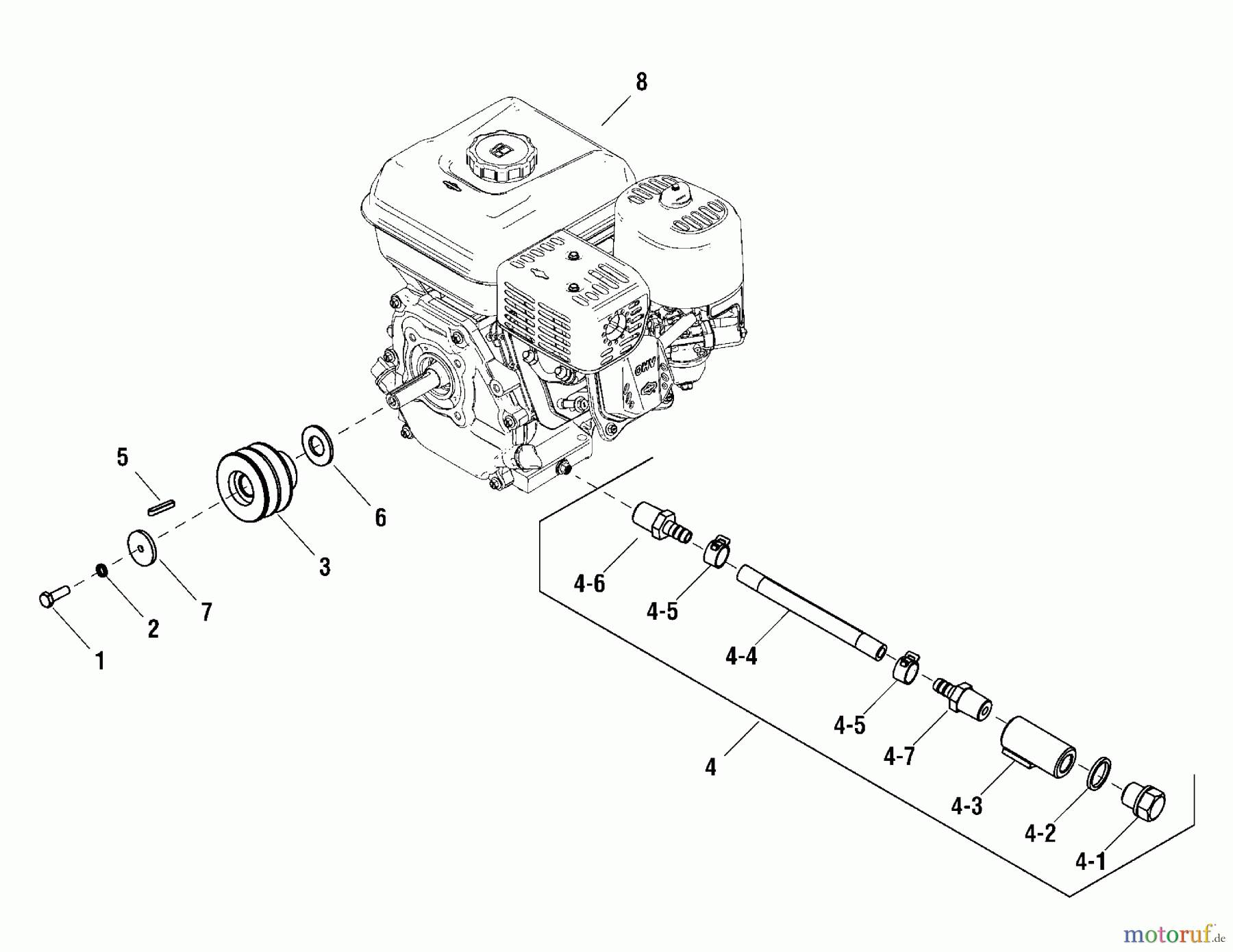  Murray Betonsägen EX14-S (866055) - Briggs & Stratton Concrete Floor Walk-Behind Saw Engine Group (8003064)