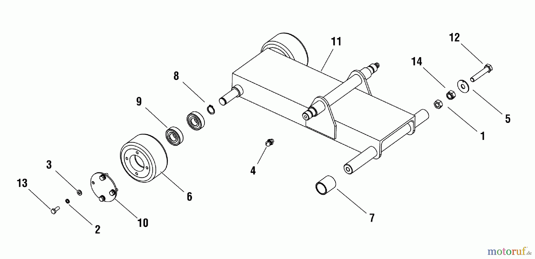  Murray Betonsägen EX20-S (866057) - Briggs & Stratton Concrete Floor Walk-Behind Saw Wheel Frame Group (80003341)