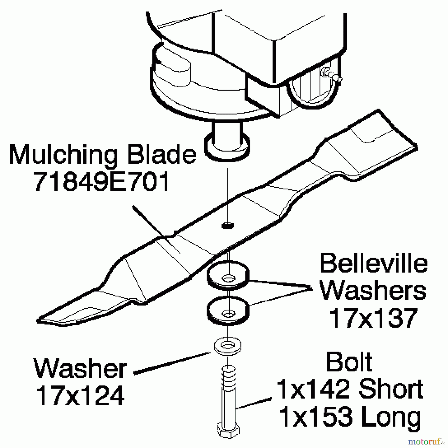  Murray Rasenmäherzubehör 24024A - Murray Mulch Kit (1998) Mulching Blade Assembly