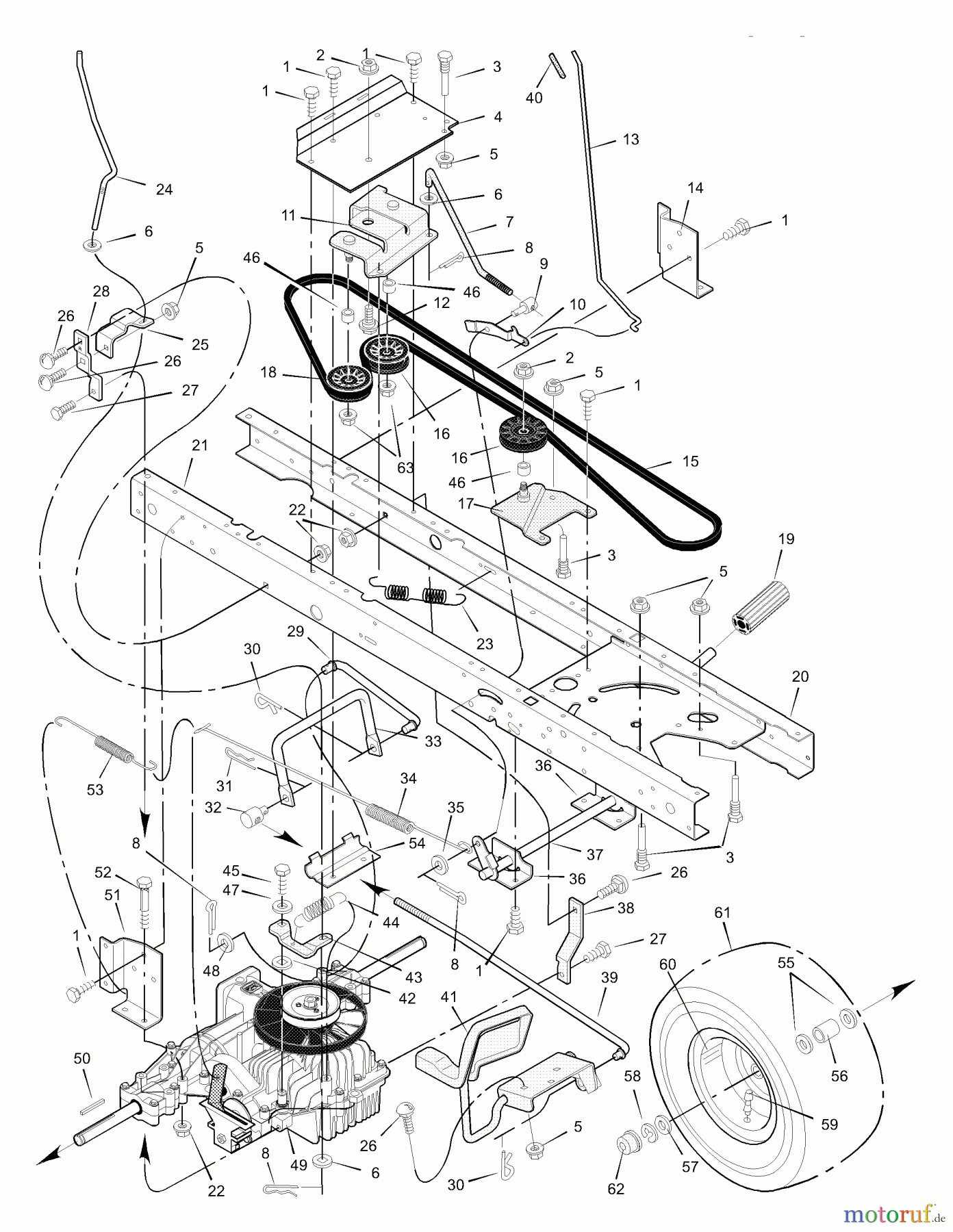  Murray Rasen- und Gartentraktoren 42571x31A - Scotts 42