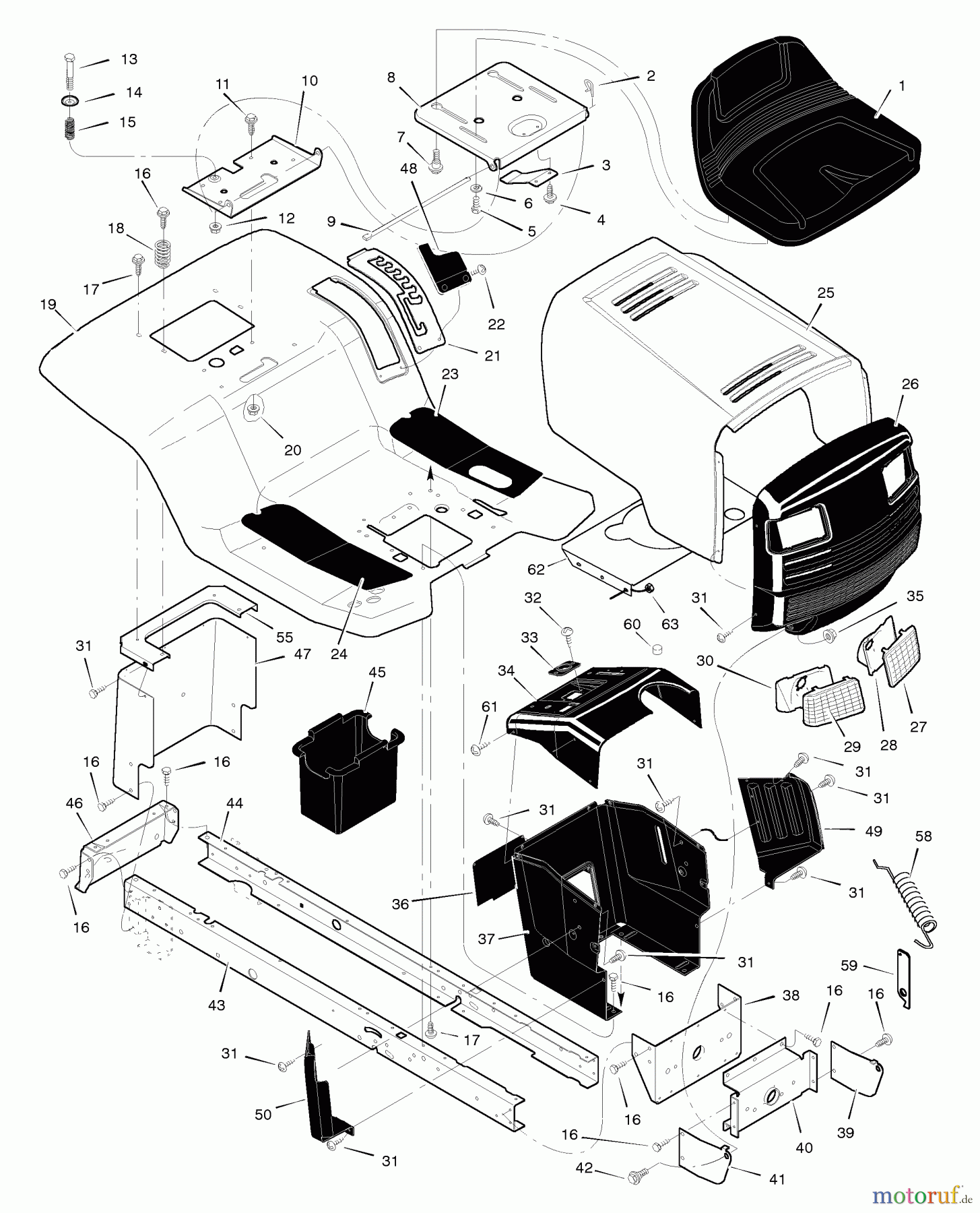  Murray Rasen- und Gartentraktoren 42586x9A - B&S/Murray 42